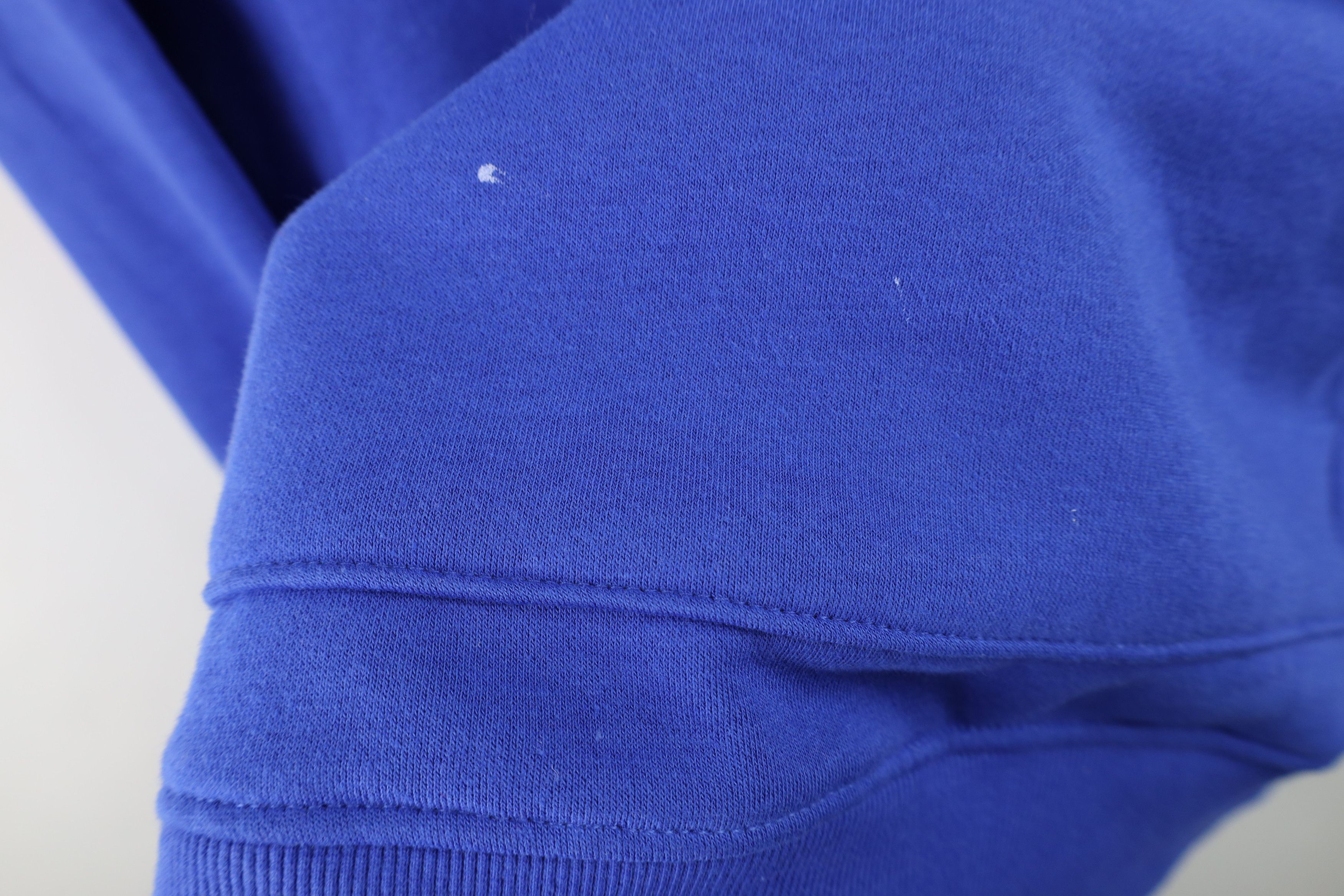 Reebok Vintage Reebok Spell Out Hoodie Sweatshirt Royal Blue Size US L / EU 52-54 / 3 - 6 Thumbnail