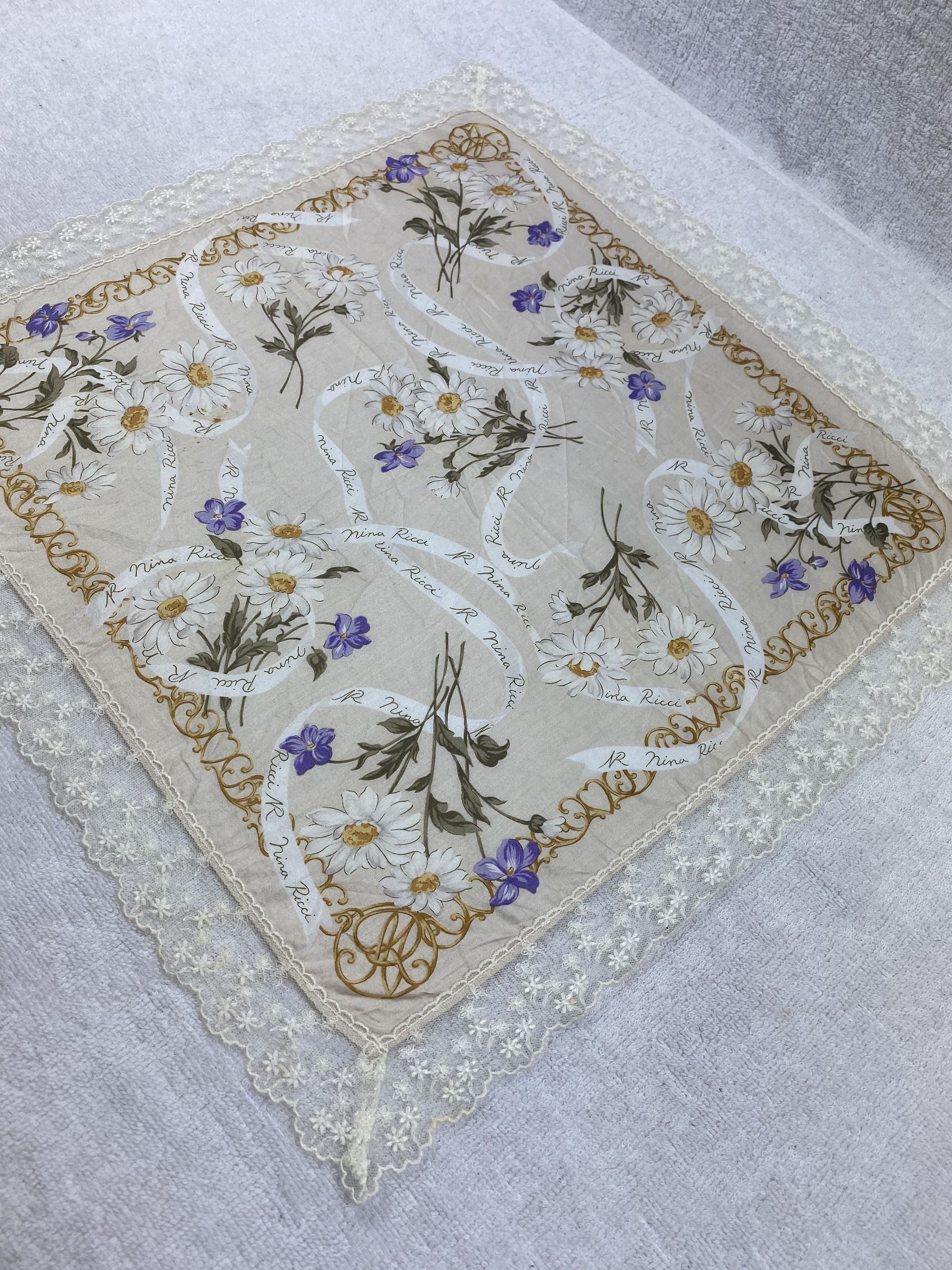 Nina Ricci × Vintage Nina Ricci Handkerchief / Bandana / Neckerchief Size ONE SIZE - 4 Thumbnail