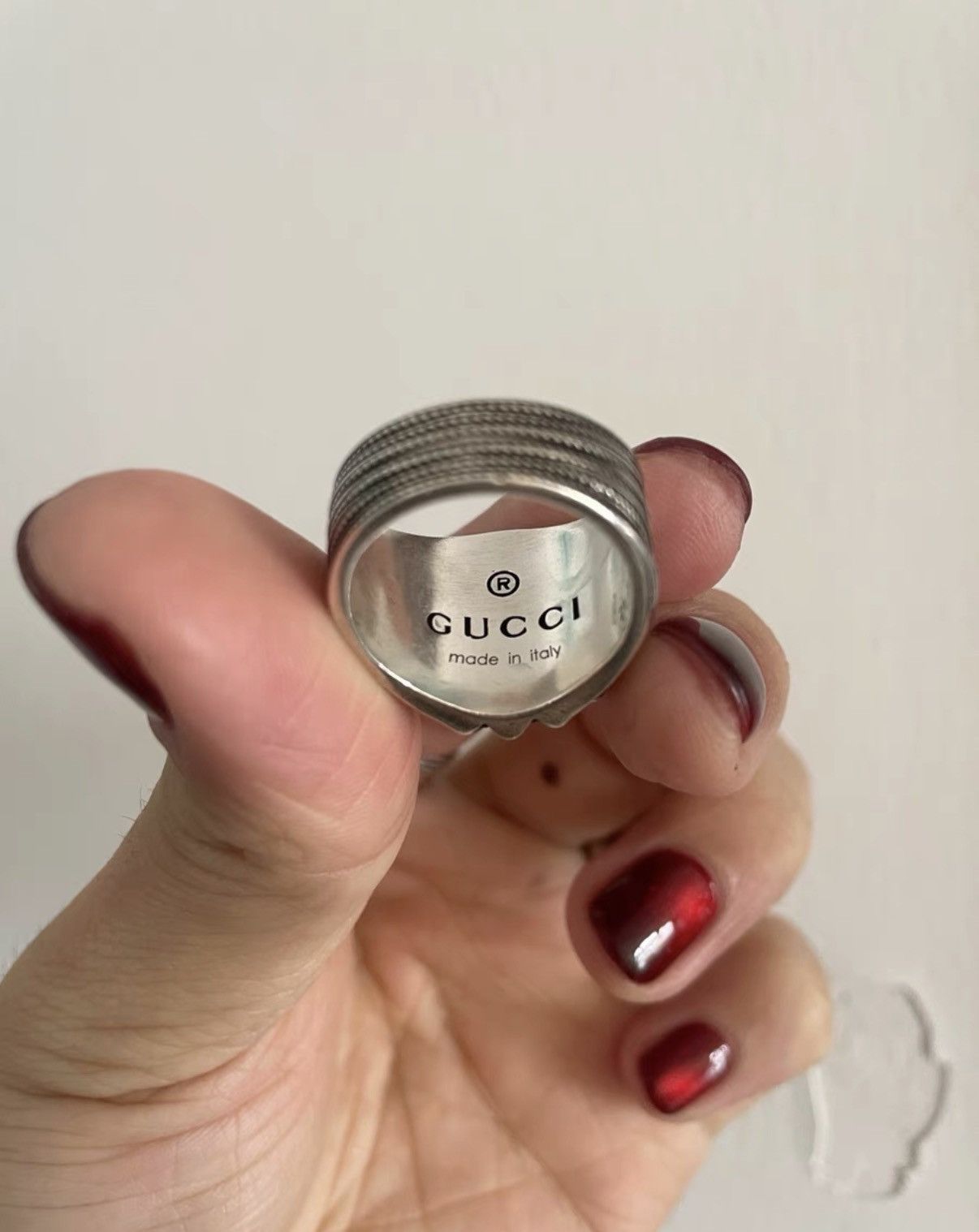 Gucci Gucci Logo Flower Silver Ring Size ONE SIZE - 2 Thumbnail