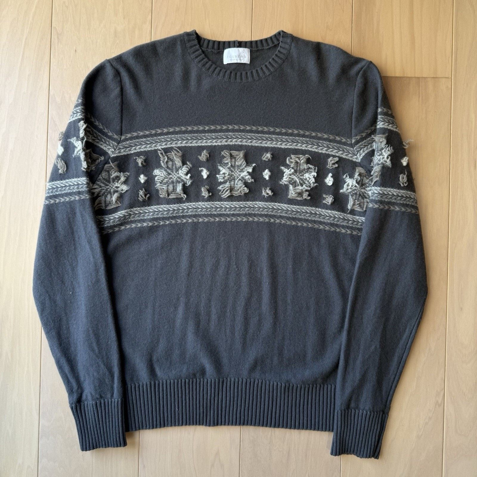 Iceberg Vintage Iceberg Wool Sweater M Gray Wool Pullover Snowflake Size US M / EU 48-50 / 2 - 2 Thumbnail