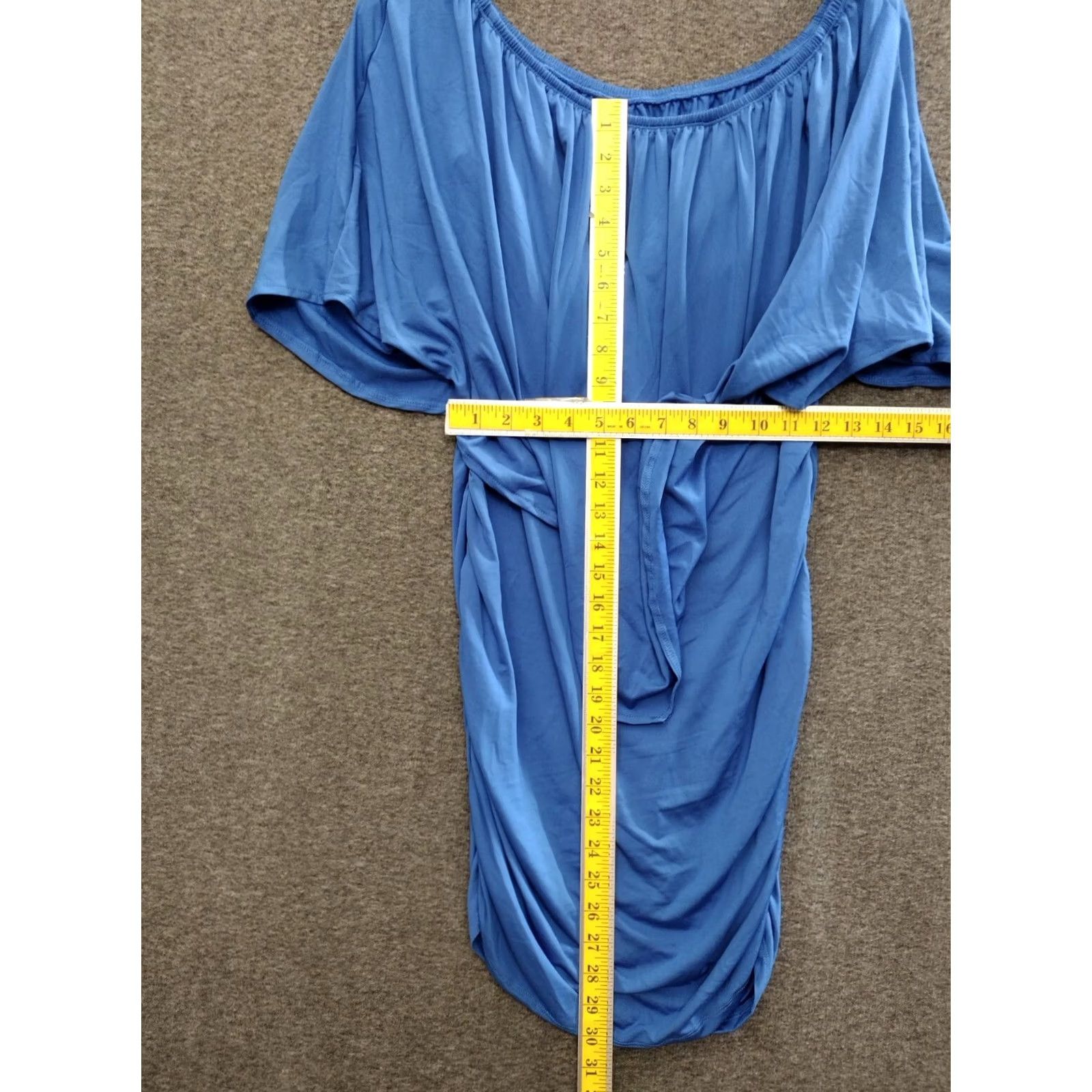 Vintage Unbranded Women's Off the Shoulder Body on Dress Shirt Blues L Women Off the Shoulder Short Dress Blue Party/Cocktail XS-Plus? Size L / US 10 / IT 46 - 4 Thumbnail
