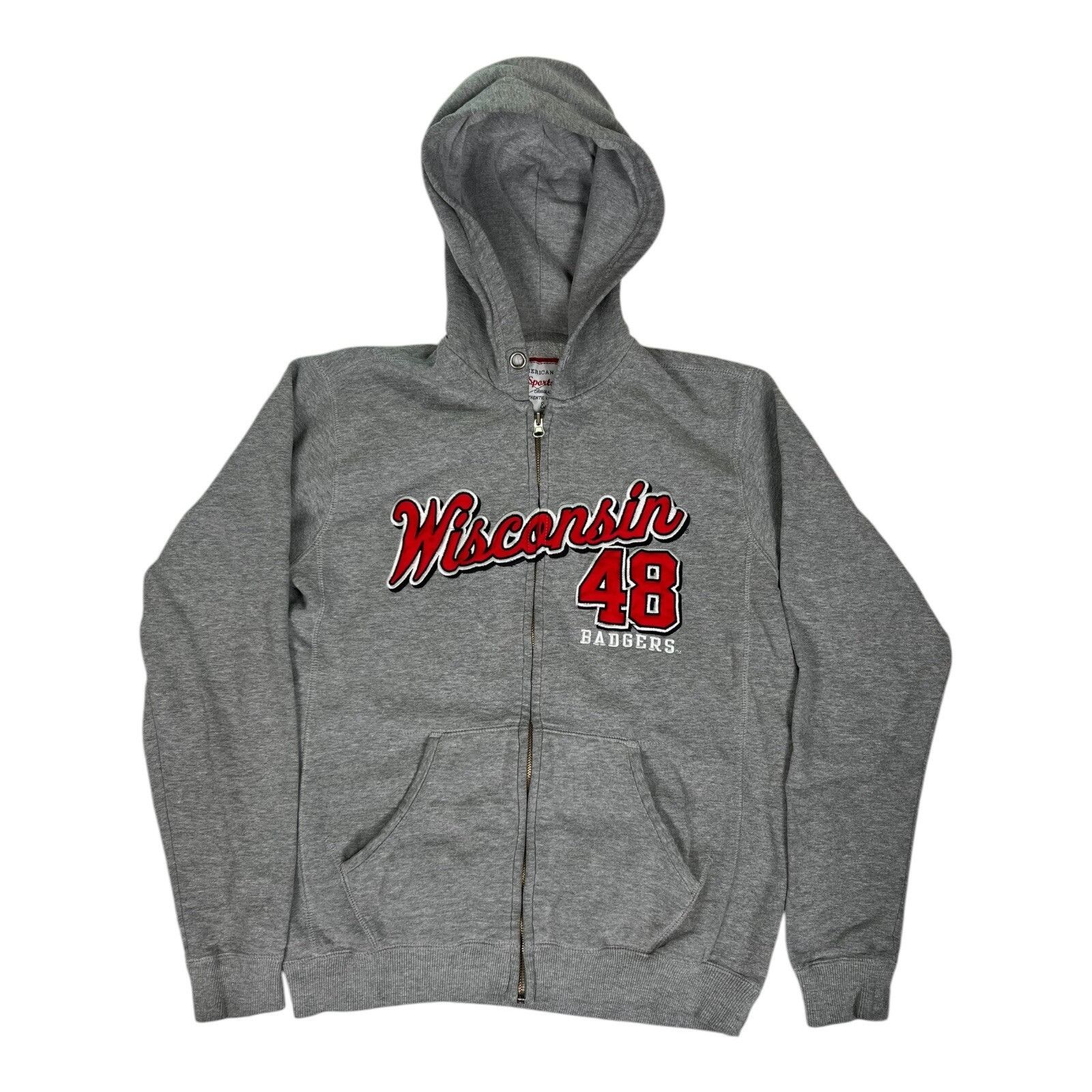 Vintage Vintage Wisconsin Badgers Full Zip Hoodie Sweatshirt Size Me Size US M / EU 48-50 / 2 - 1 Thumbnail