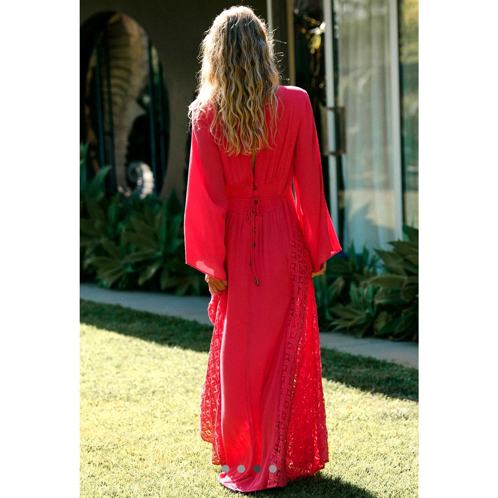 Free People Free People Hazel Maxi Dress Tart Berry size M Size M / US 6-8 / IT 42-44 - 4 Thumbnail