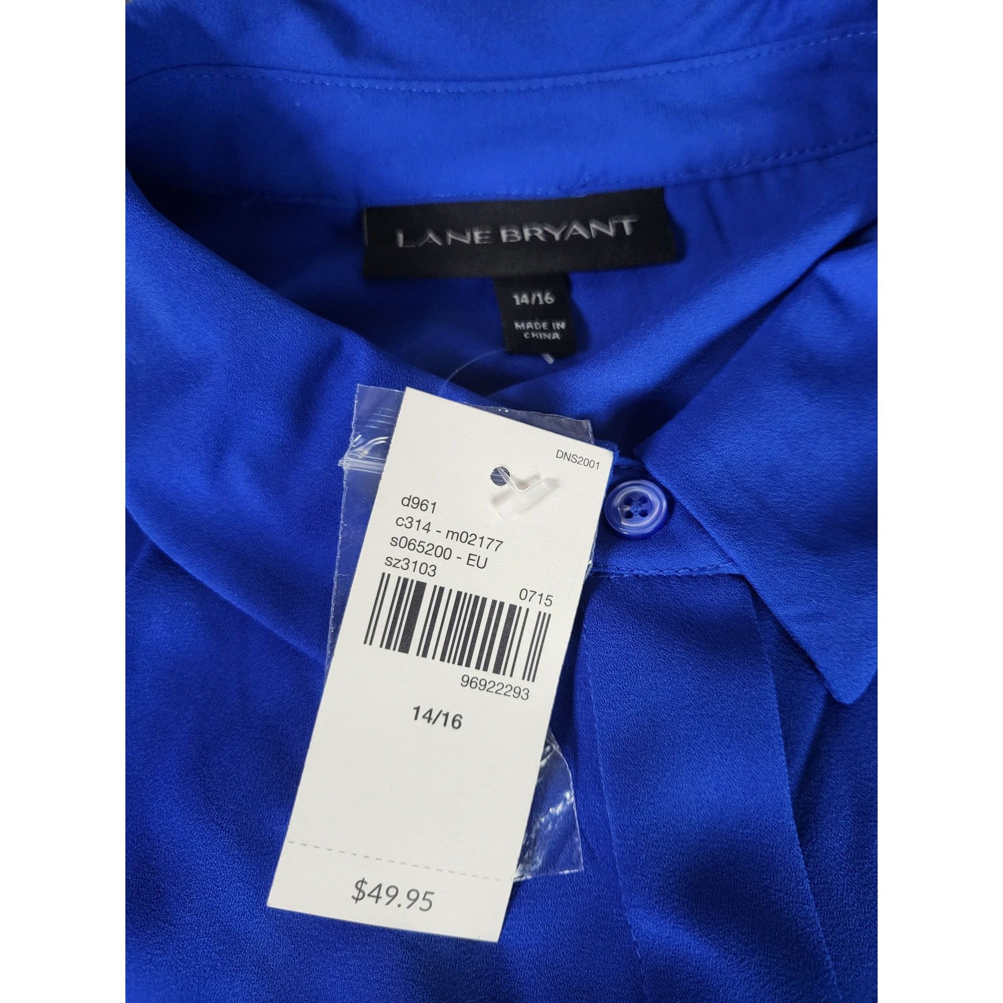 Other Lane Bryant Button Down Top Women Sz 14/16 Blue Vented Workw Size XXL / US 16-18 / IT 52-54 - 7 Thumbnail