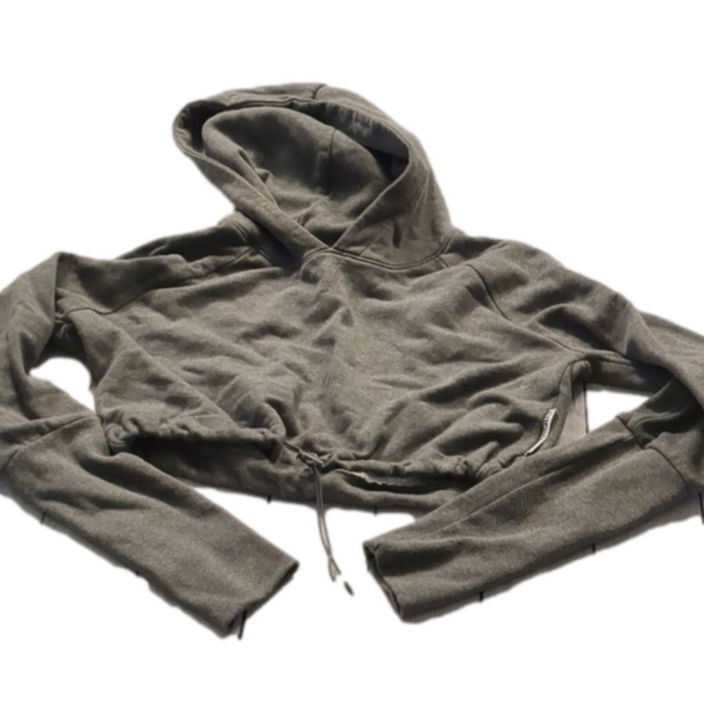 Gymshark Gymshark gray hooded sweatshirt crop top size small Size S / US 4 / IT 40 - 1 Thumbnail