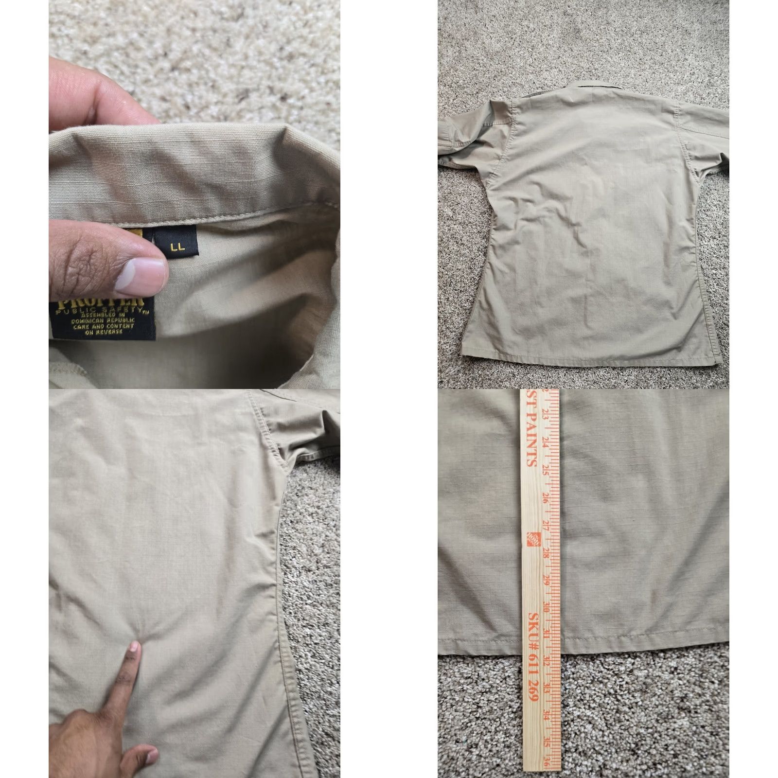 Propper VINTAGE PROPPER Jacket Mens Large Long Brown Khaki Military Combat Size US L / EU 52-54 / 3 - 8 Thumbnail
