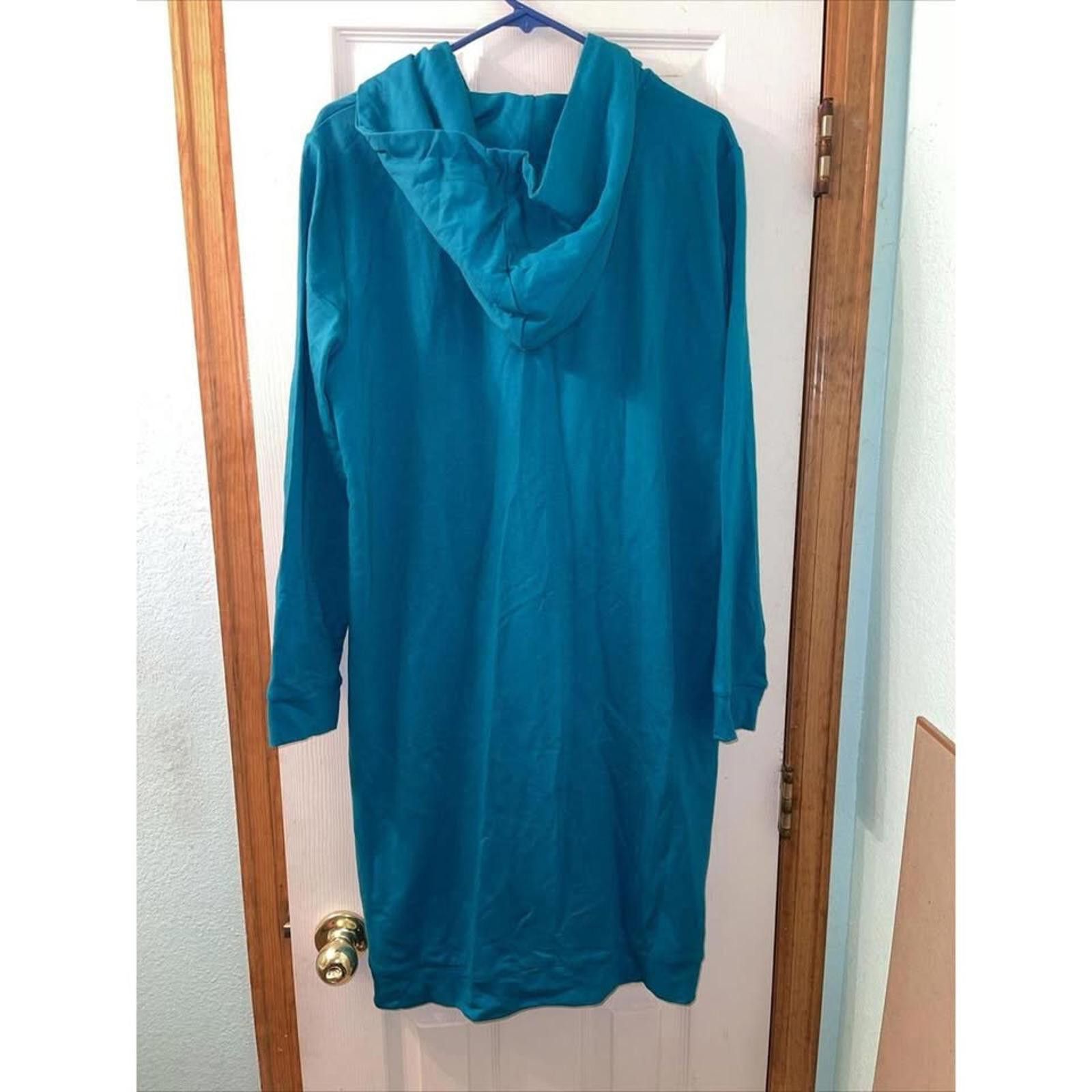 Other Grace Karin Hooded Zip-Up Dress - Turquoise Blue Size L / US 10 / IT 46 - 5 Thumbnail