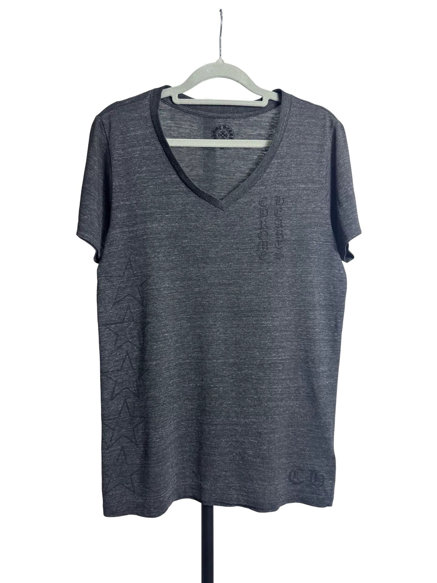Chrome Hearts Chrome Hearts Star Print V-Neck T-Shirt Size L Size US L / EU 52-54 / 3 - 1 Thumbnail