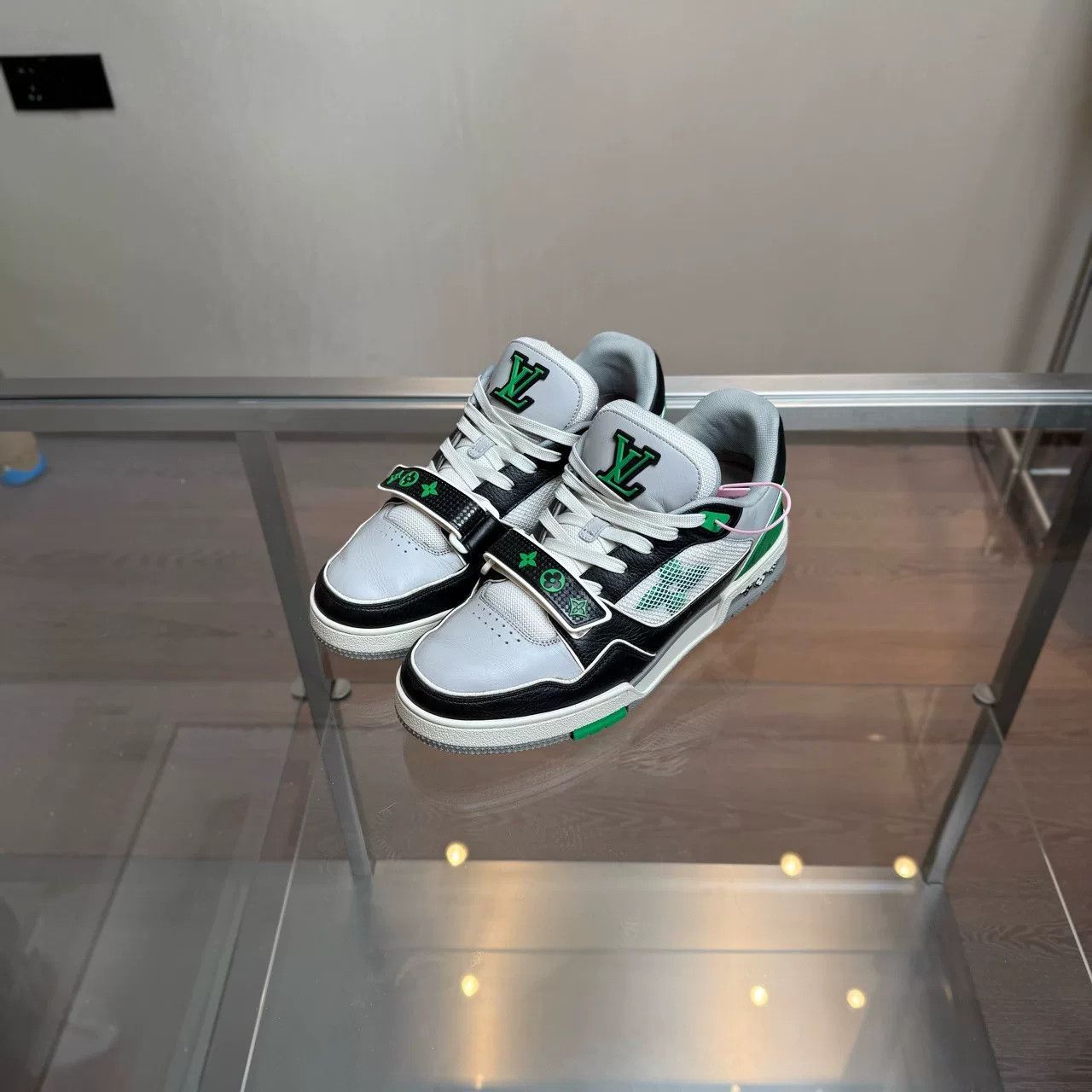 Louis Vuitton Louis Vuitton Lv Trainer Black Green Velcro Size US 9 / EU 42 - 1 Thumbnail