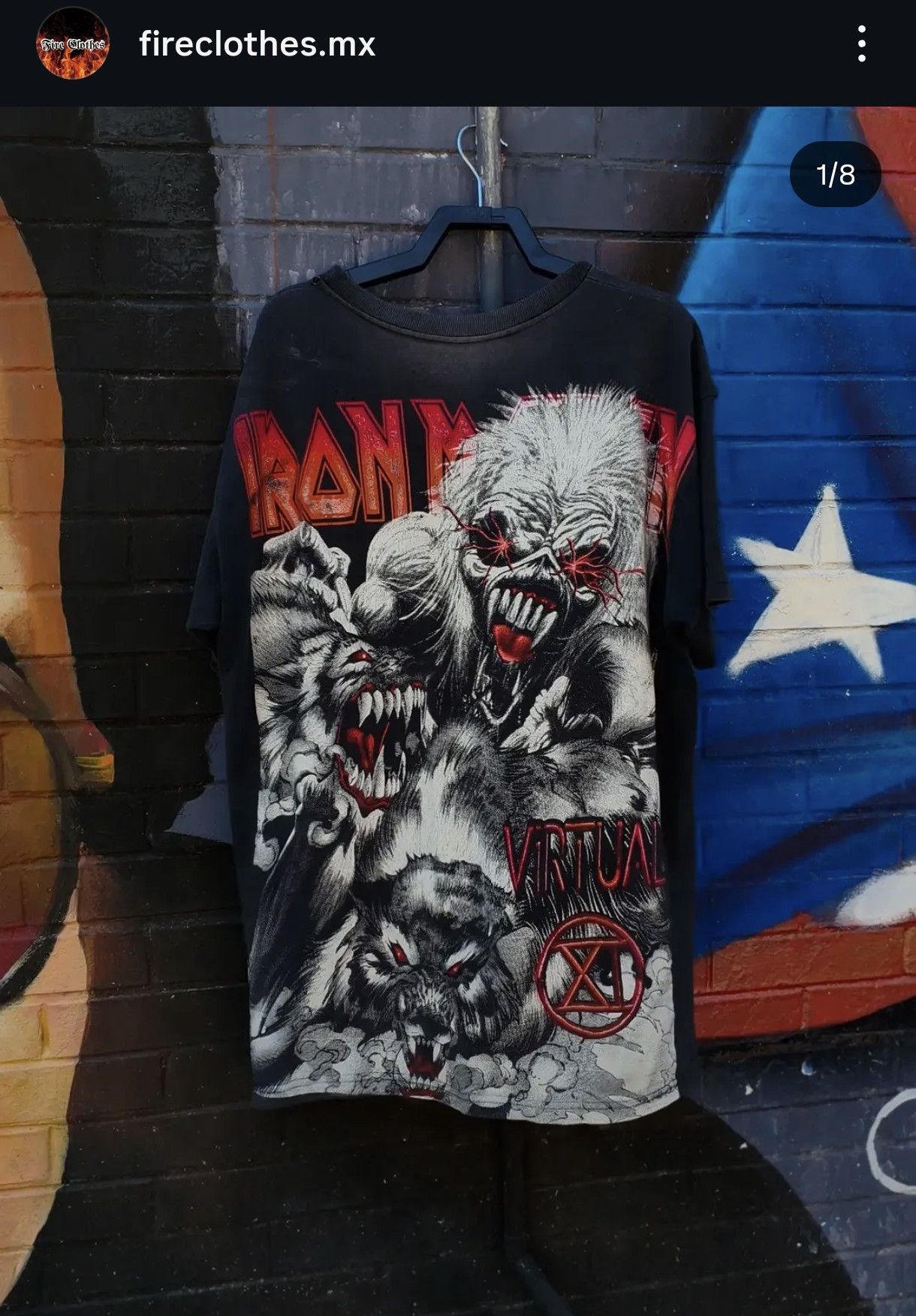 Vintage Vintage Mexican Btlg Peyote Iron Maiden Virtual Size US XL / EU 56 / 4 - 1 Thumbnail
