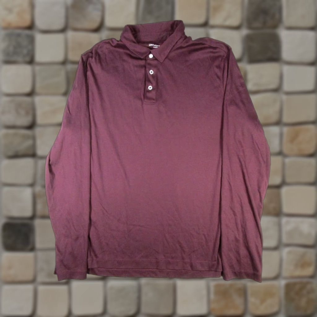 UNTUCKit UNTUCKit Polo Shirt Mens XL Burgundy Cotton Golf Shirt Size US XL / EU 56 / 4 - 1 Thumbnail
