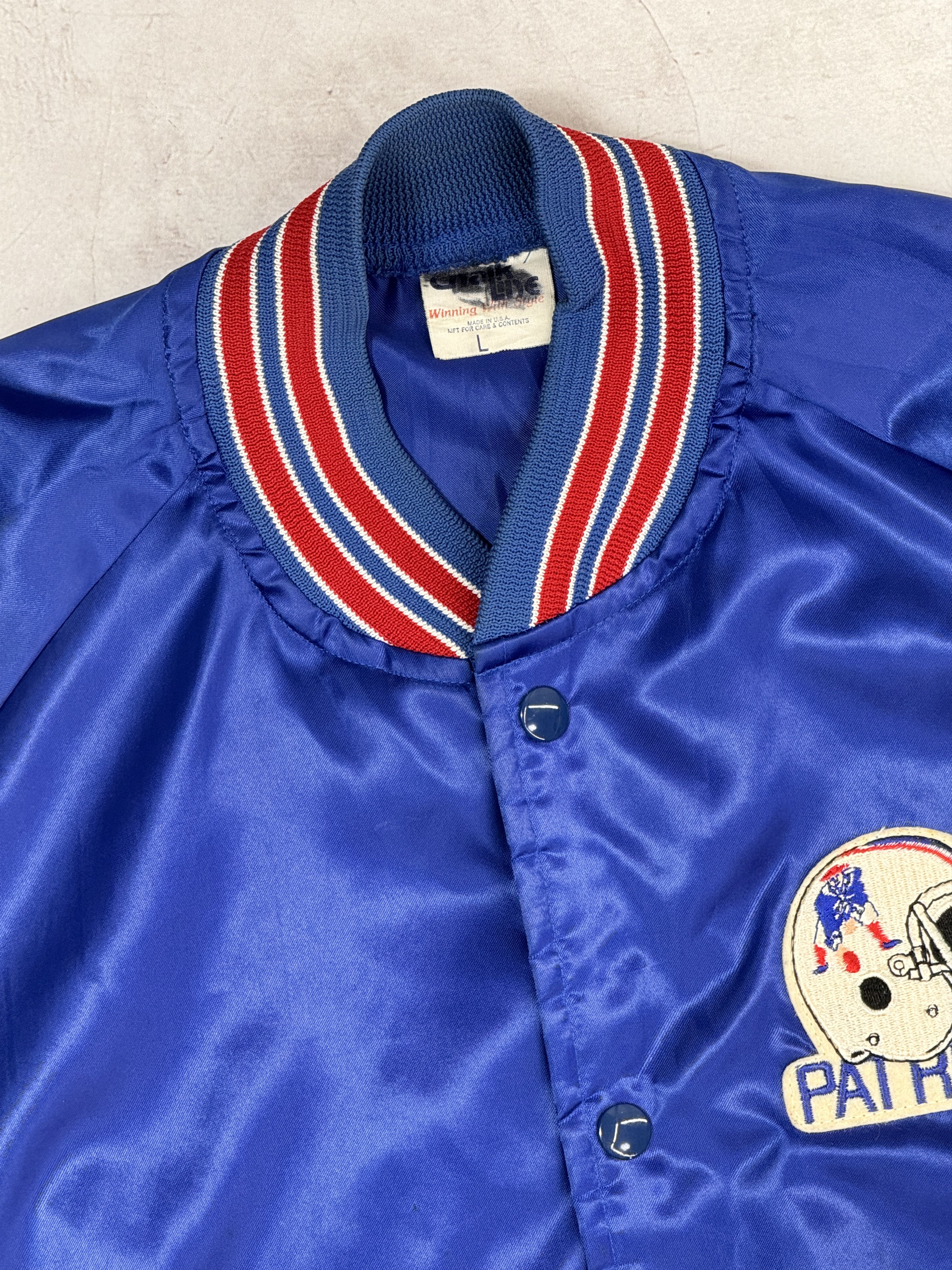 Chalk Line × NFL × Vintage Vintage New England Patriots Bomber Jacket Size US L / EU 52-54 / 3 - 5 Thumbnail