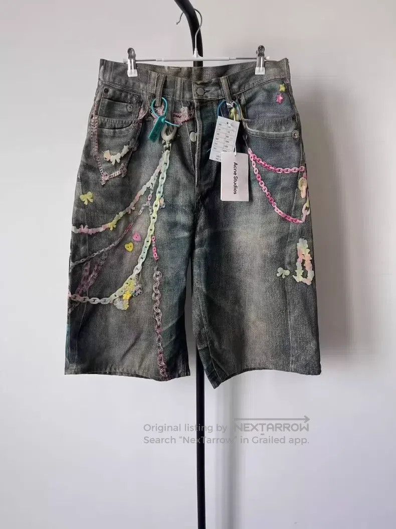 Acne Studios Acne Studios Loose Fit Retro Printed Wide Leg Seven-Eighth Size US 32 / EU 48 - 1 Thumbnail