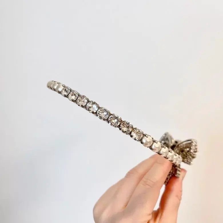 Miu Miu MIU MIU Crystal Pearl Headband Used Size ONE SIZE - 7 Thumbnail