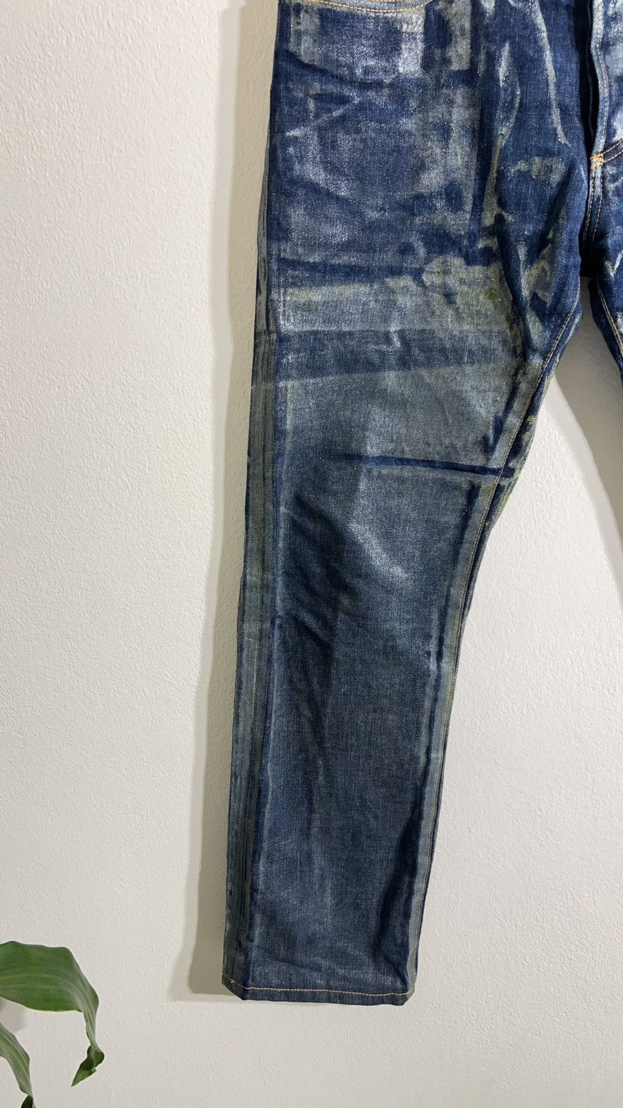 Dior Dior x hedi slimane a/w 2003 “luster” green wax coated Size US 33 - 8 Thumbnail