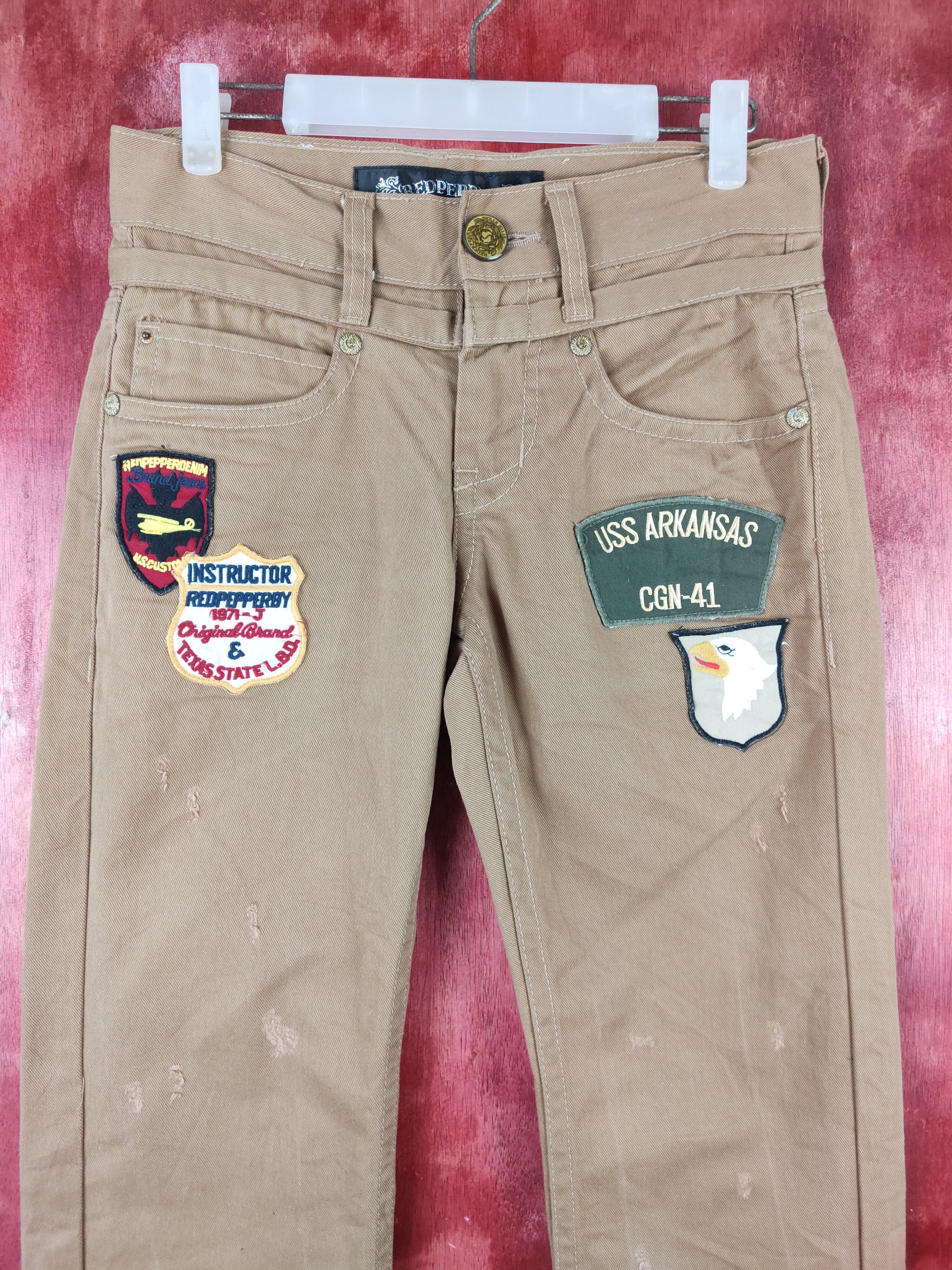 Japanese Brand Redpepper Brown Multipocket Soft Denim #S1321 Size US 28 / EU 44 - 2 Thumbnail