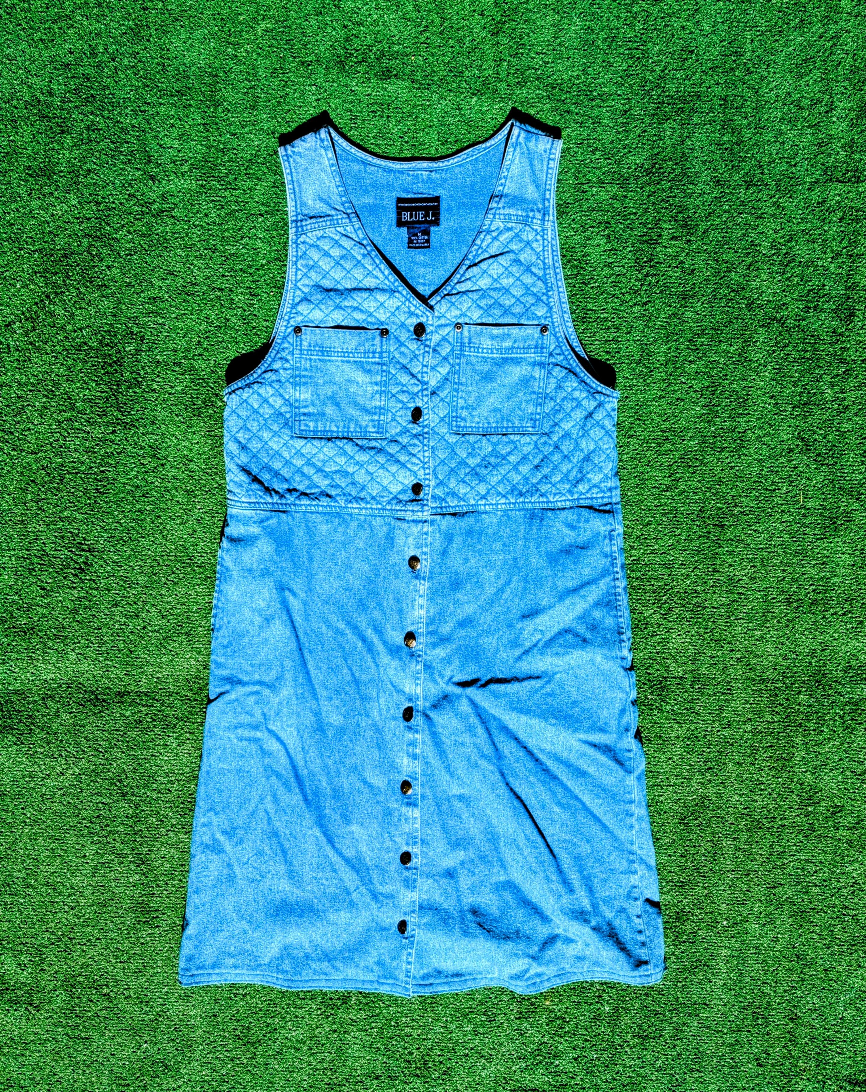 Other Vintage Blue J. 2000s Denim Midi Jean Full Button Dress Size M / US 6-8 / IT 42-44 - 6 Thumbnail