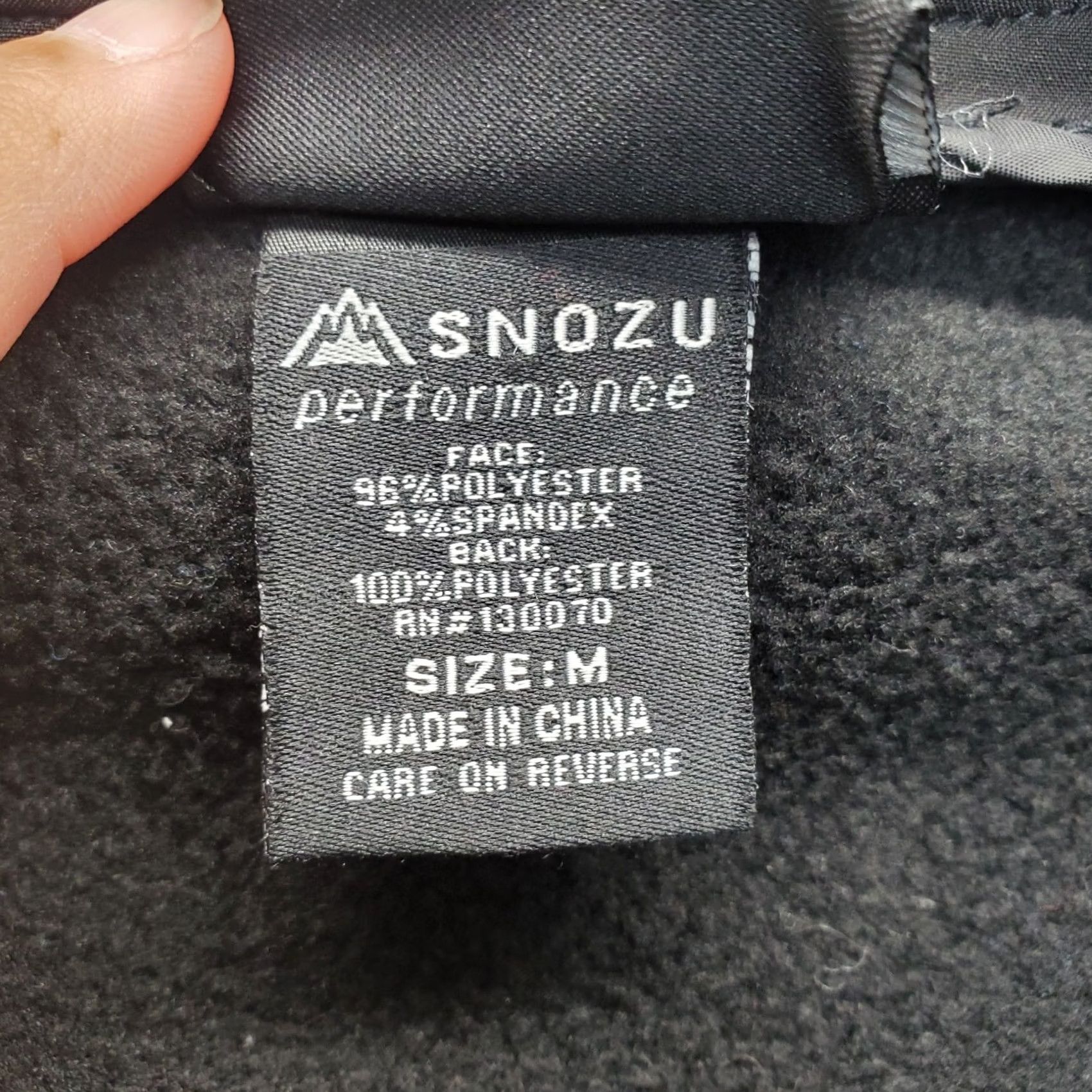 Vintage Snozu Performance Softshell Jacket Mens M Black Fleece Lined Mock Neck Full Zip Size US M / EU 48-50 / 2 - 6 Thumbnail