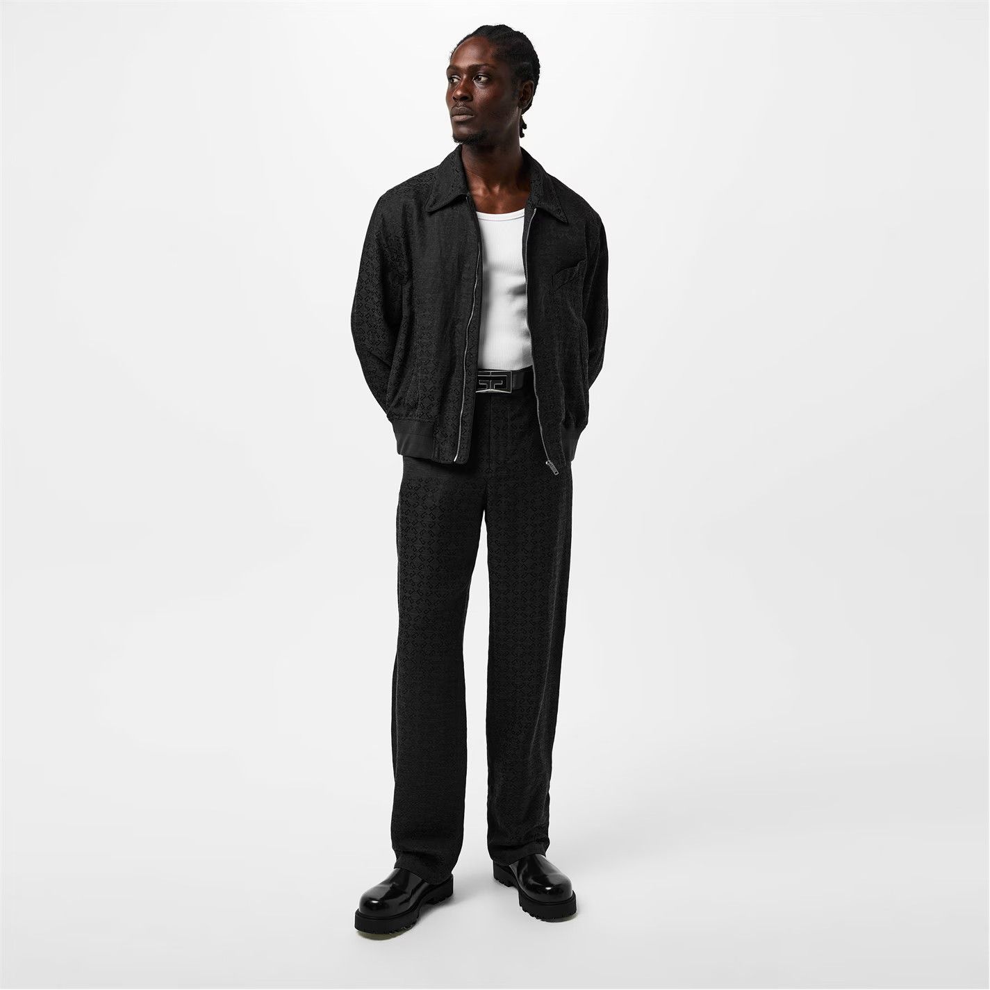 Givenchy o1g2r1mq0426 Blouson Linen Coach Jacket in Black Size US M / EU 48-50 / 2 - 6 Thumbnail
