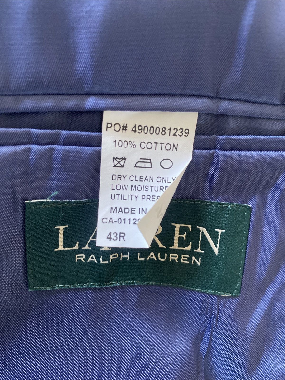 Ralph Lauren Ralph Lauren 43R Blue Plaid Cotton two button blazer Size 44R - 8 Thumbnail