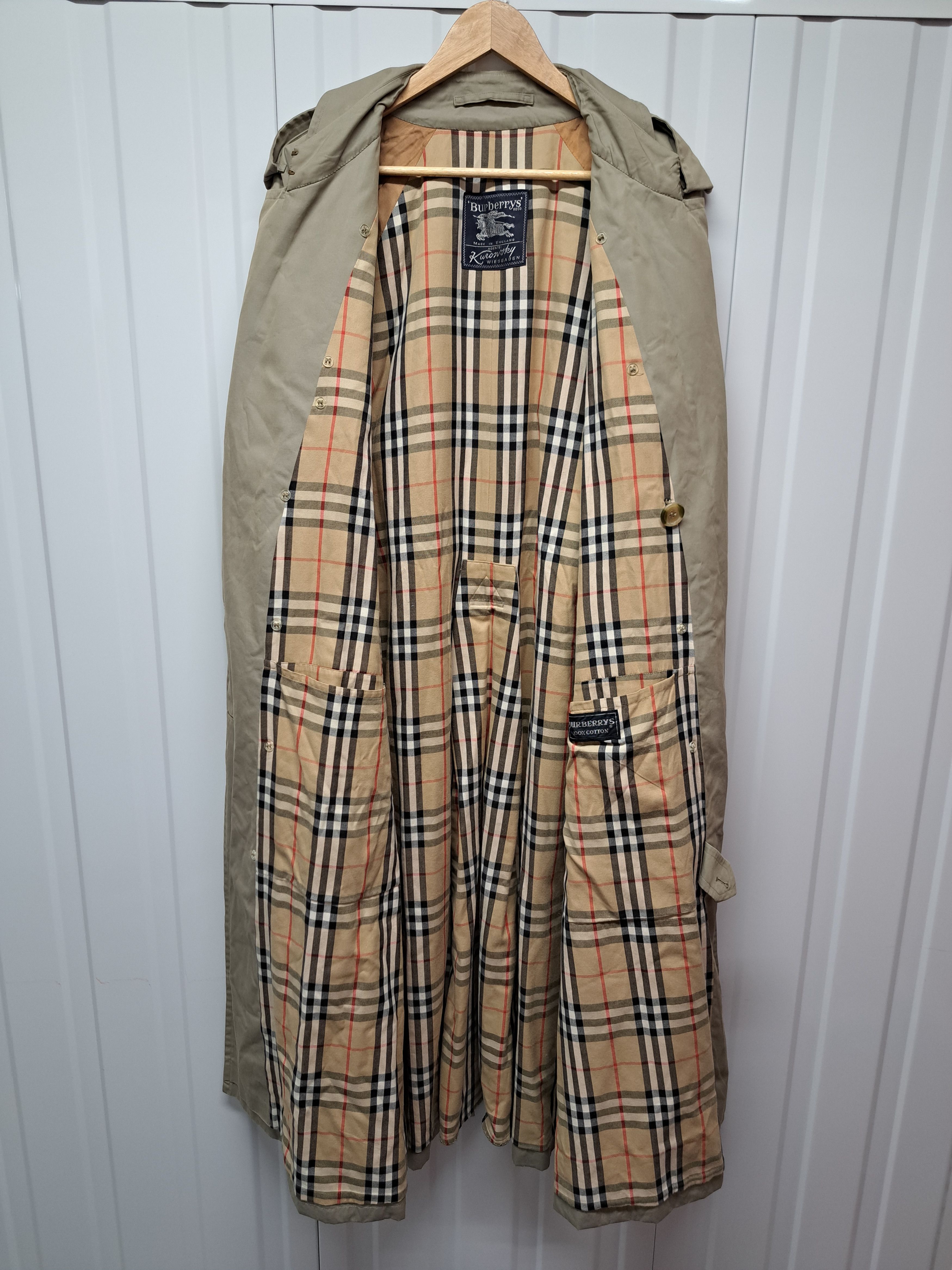 Burberry Vintage 90s Burberrys Double Breasted Trench Coat Nova Check Size US XL / EU 56 / 4 - 8 Thumbnail