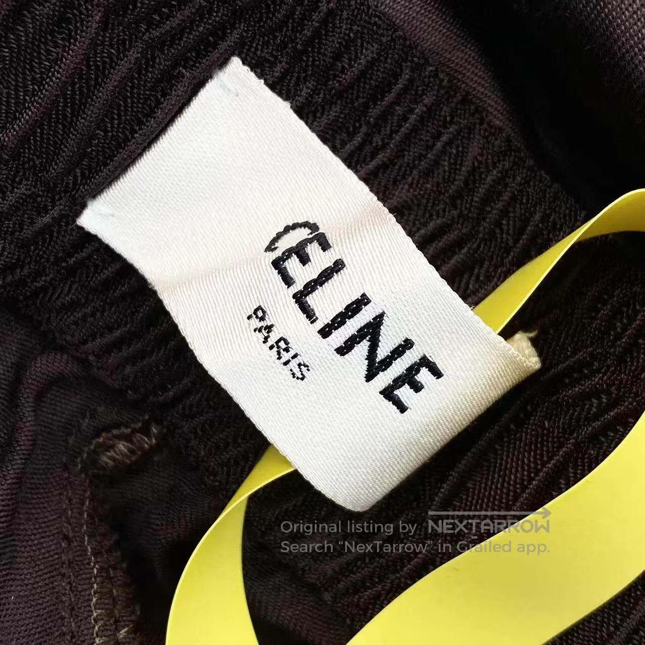 Celine Celine Black letter logo color-blocked drawstring trousers Size 24" / US 00 / IT 34 - 4 Thumbnail