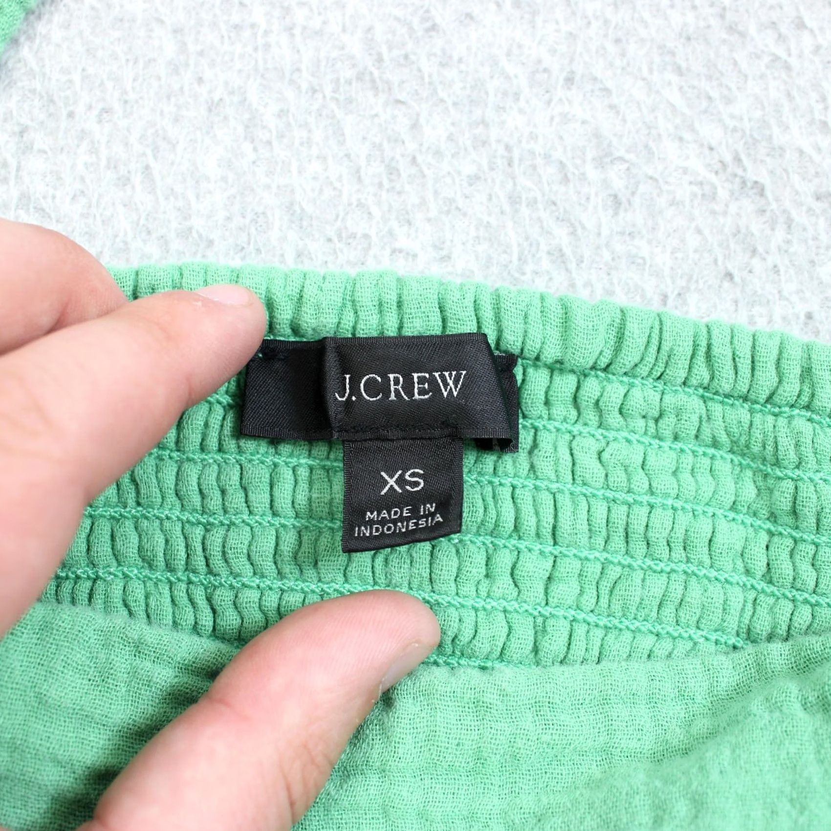J.Crew J Crew Green Gauze Square Neck Puff Sleeve Boho Peasant Tunic Dress Women XS Size XS / US 0-2 / IT 36-38 - 3 Thumbnail