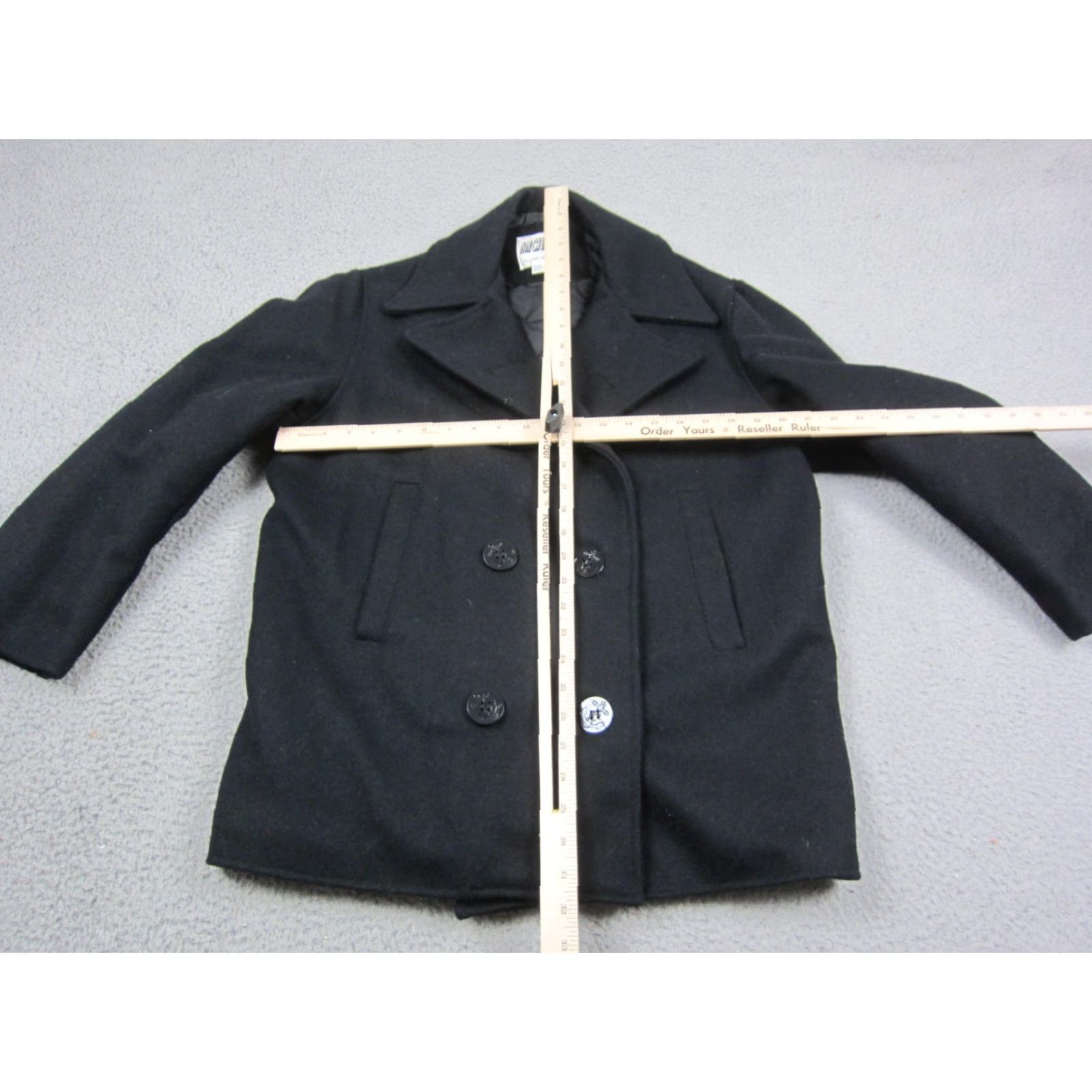 Vintage Vintage Michael Jacket Pea Coat Wool Double Breasted Black Navy Mens S Wool Ocean? Size US S / EU 44-46 / 1 - 6 Thumbnail