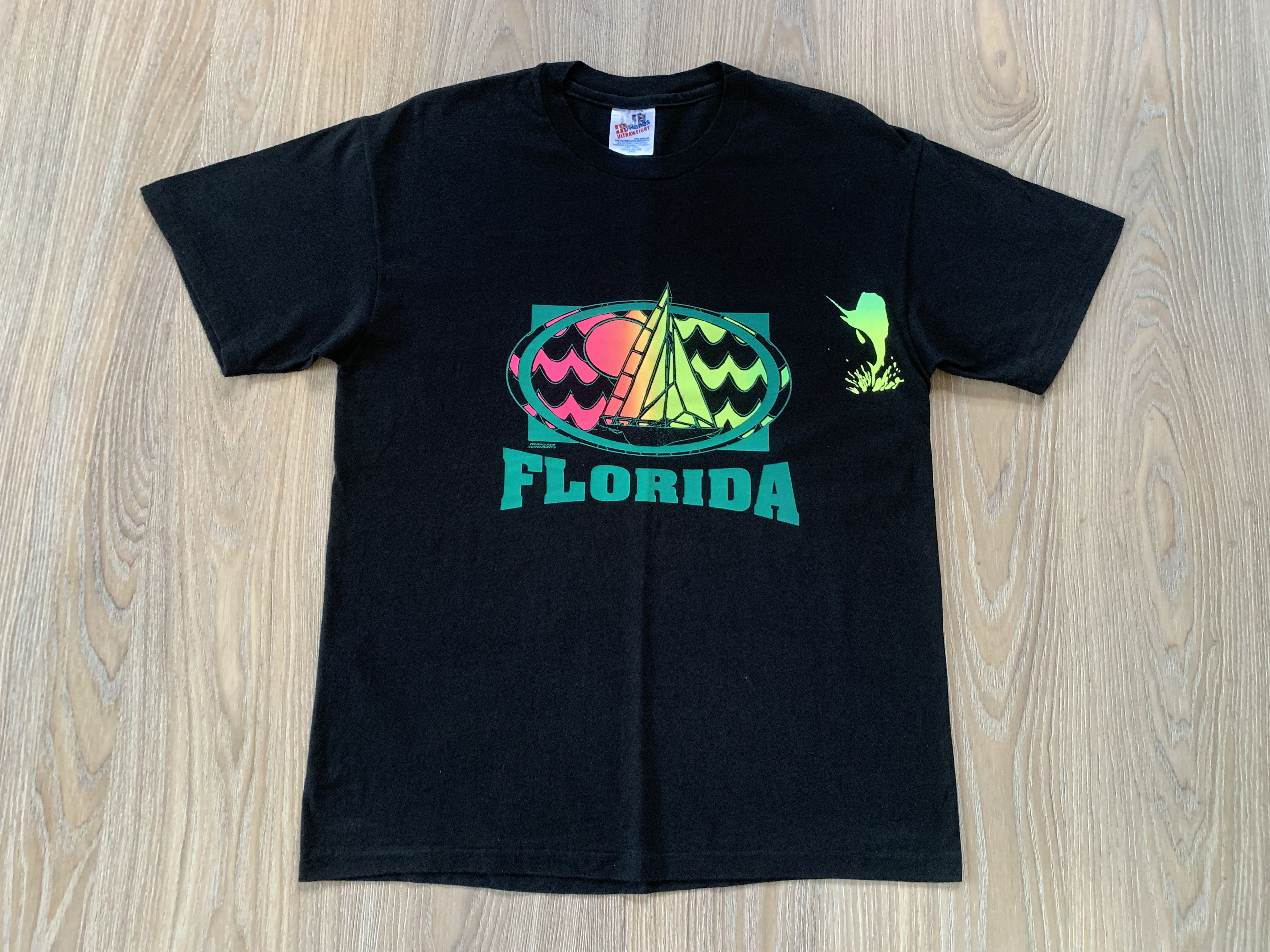 Hanes Rare Hanes Florida Transfer Authority 90s Printed T-Shirt Size US L / EU 52-54 / 3 - 2 Thumbnail