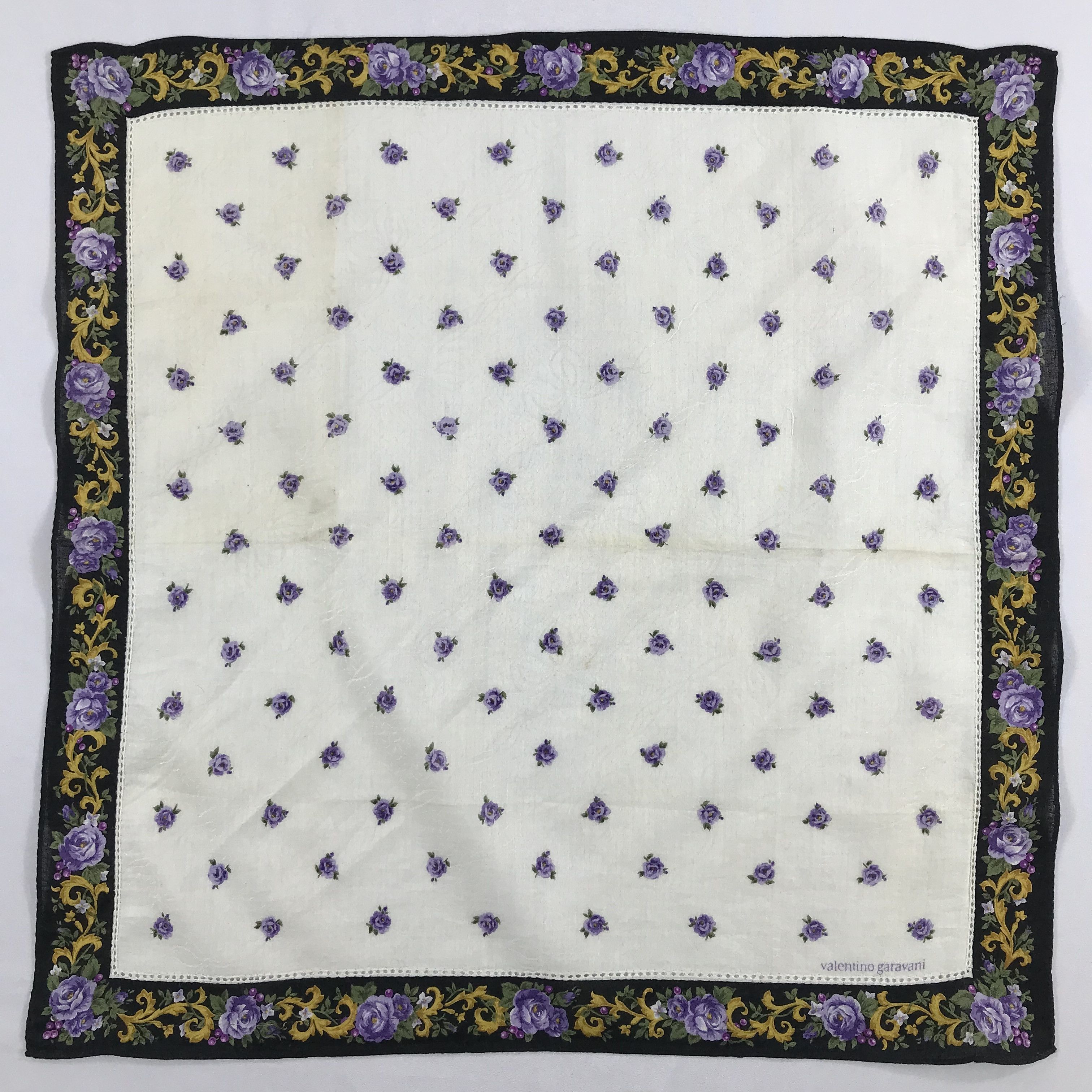 Valentino × Vintage Valentino Garavani Bandana / Handkerchief/Neckerchief -S2169 Size ONE SIZE - 1 Thumbnail