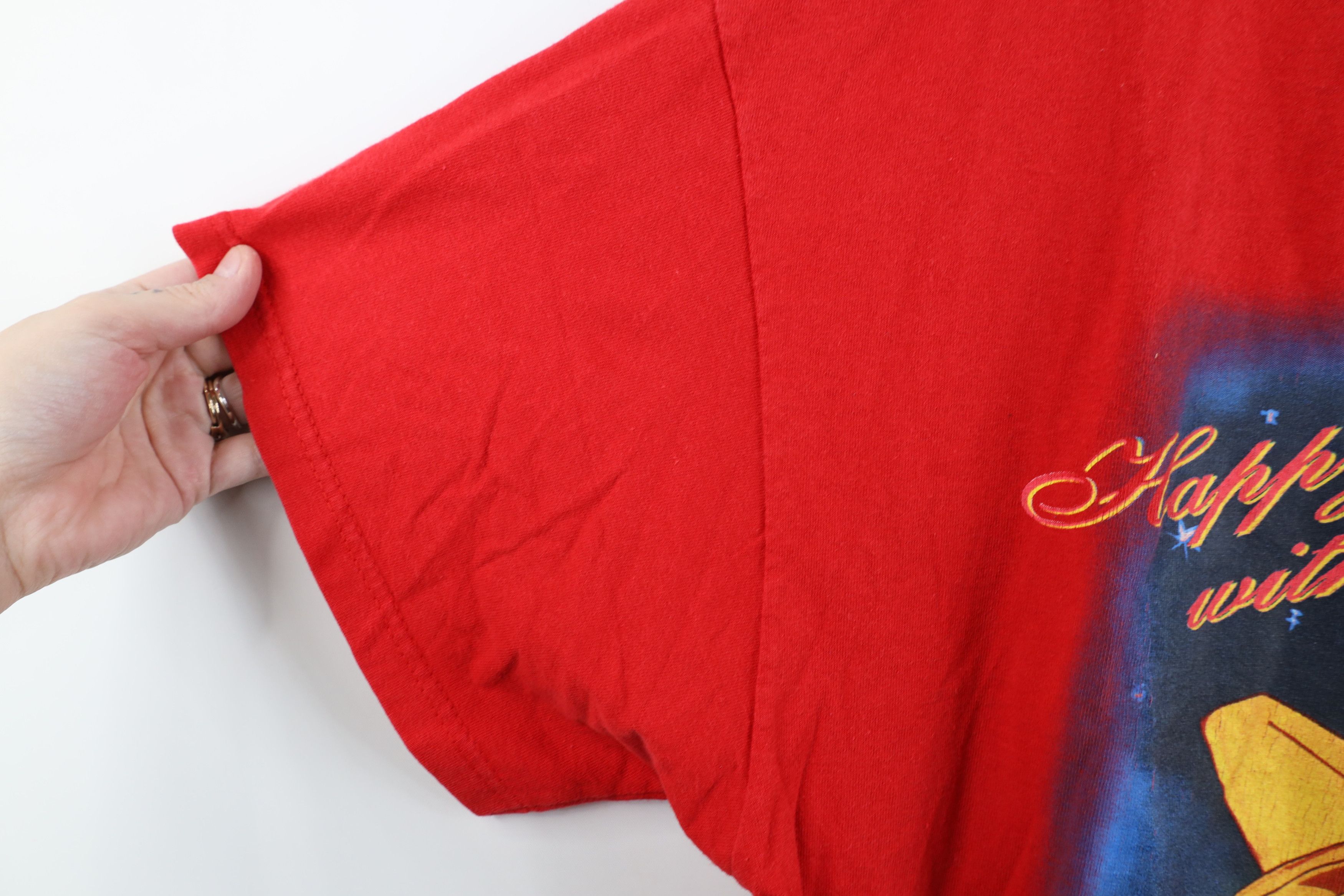 Vintage Vintage 90s Christmas Happy Santa Sports Car T-Shirt Red Size US XL / EU 56 / 4 - 8 Thumbnail