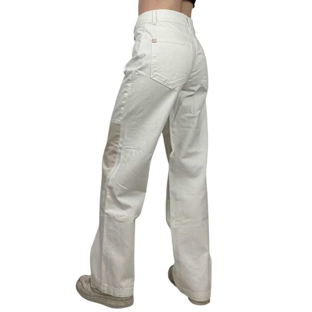 Bdg BDG White & Beige Color Block High Rise Denim Pants Size 25" / US 0 / IT 36 - 3 Thumbnail