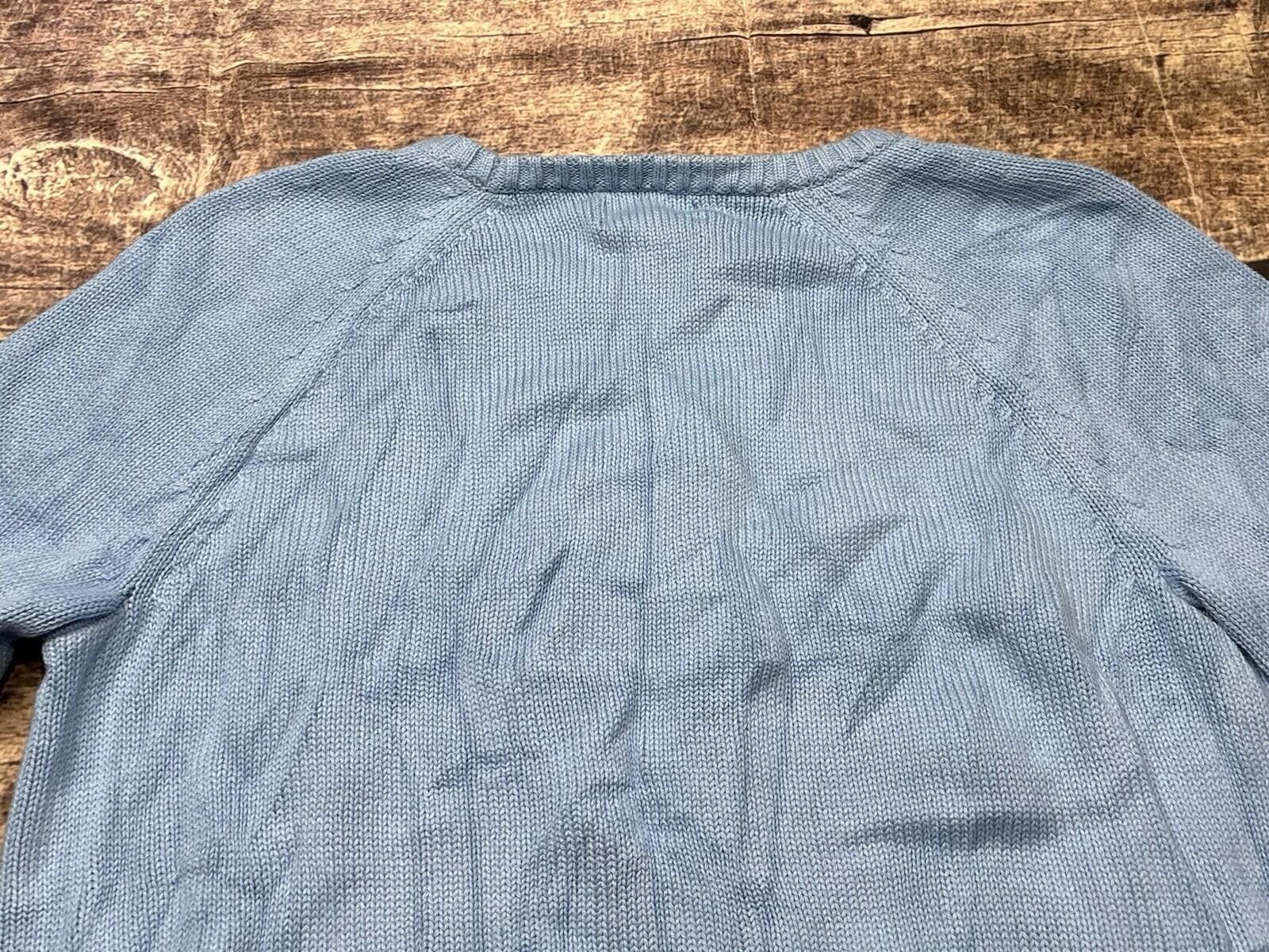 Lands' End Lands End Drifter Sweater Womens XL Cable Knit Cotton Blue Size XL / US 12-14 / IT 48-50 - 6 Thumbnail