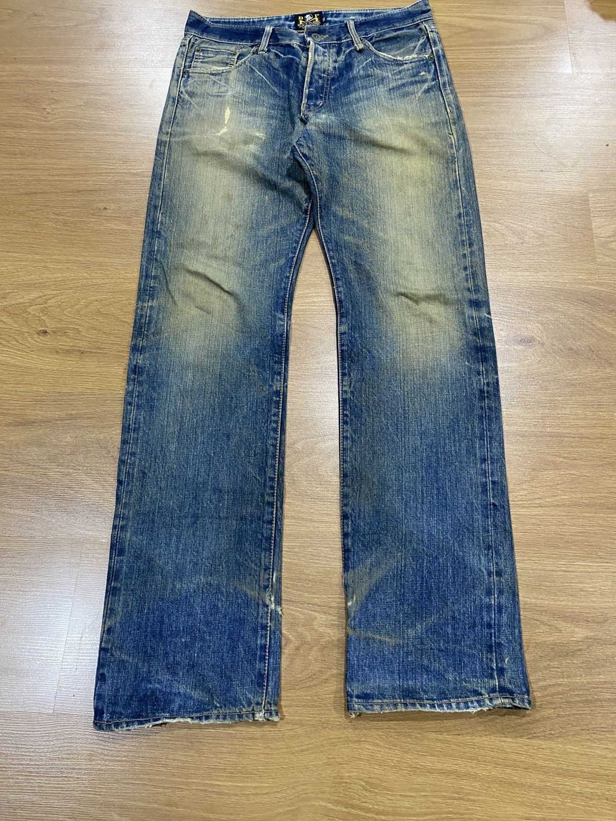 Japanese Brand Black Flame Aging Wash Selvedge Denim Made Japan Size US 30 / EU 46 - 1 Thumbnail