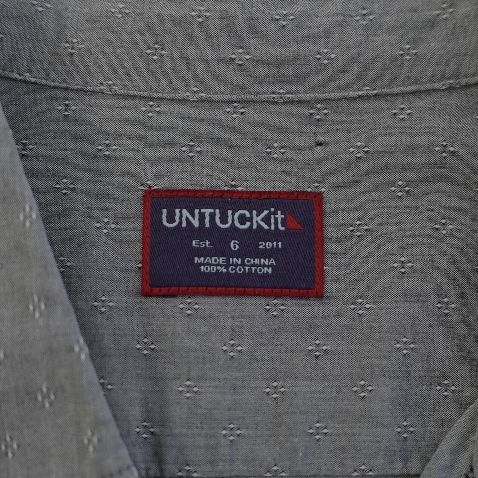 UNTUCKit DAMAGED UNTUCKit Gray Collared Button Front Shirt Size 6 Size M / US 6-8 / IT 42-44 - 6 Thumbnail