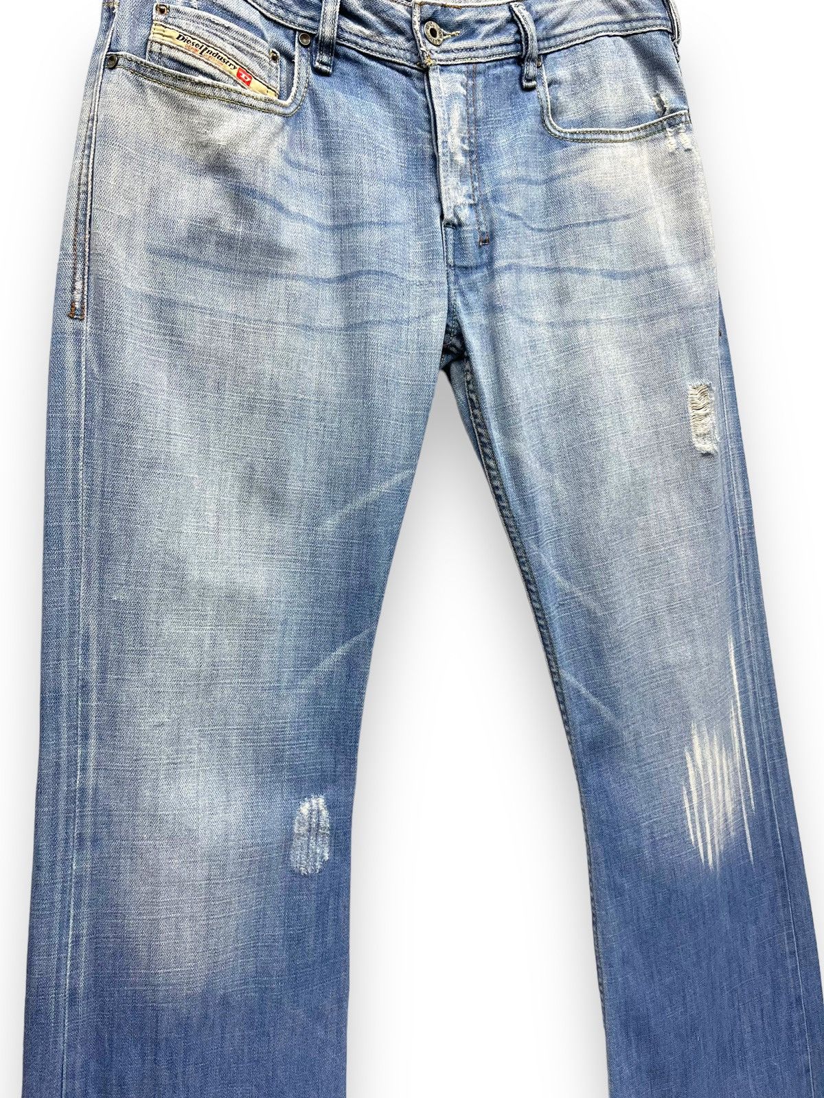 Diesel RARE💥Vintage DIESEL ZATHAN FLARE Distressed Clawmark Denim Size US 32 / EU 48 - 5 Thumbnail