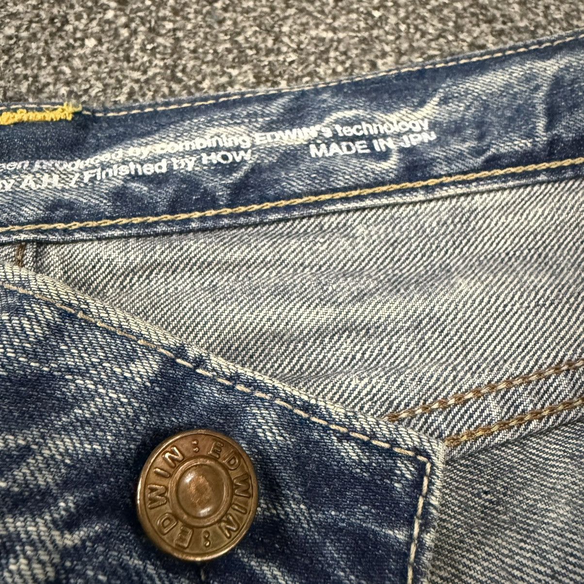 If Six Was Nine 🔥🇯🇵 Vintage 90s Flared Edwin Damage 13oz 503 Denim Jeans Size US 30 / EU 46 - 14 Thumbnail