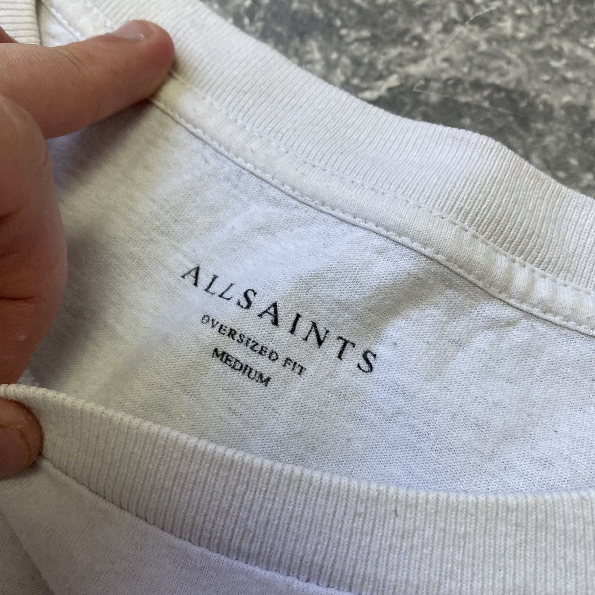Allsaints Designer Allsaints Big Logo y2k luxury Streetwear tee Size US M / EU 48-50 / 2 - 4 Thumbnail