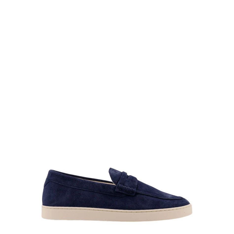 BRUNELLO CUCINELLI $1100 Navy Blue Suede Loafers New & Authe