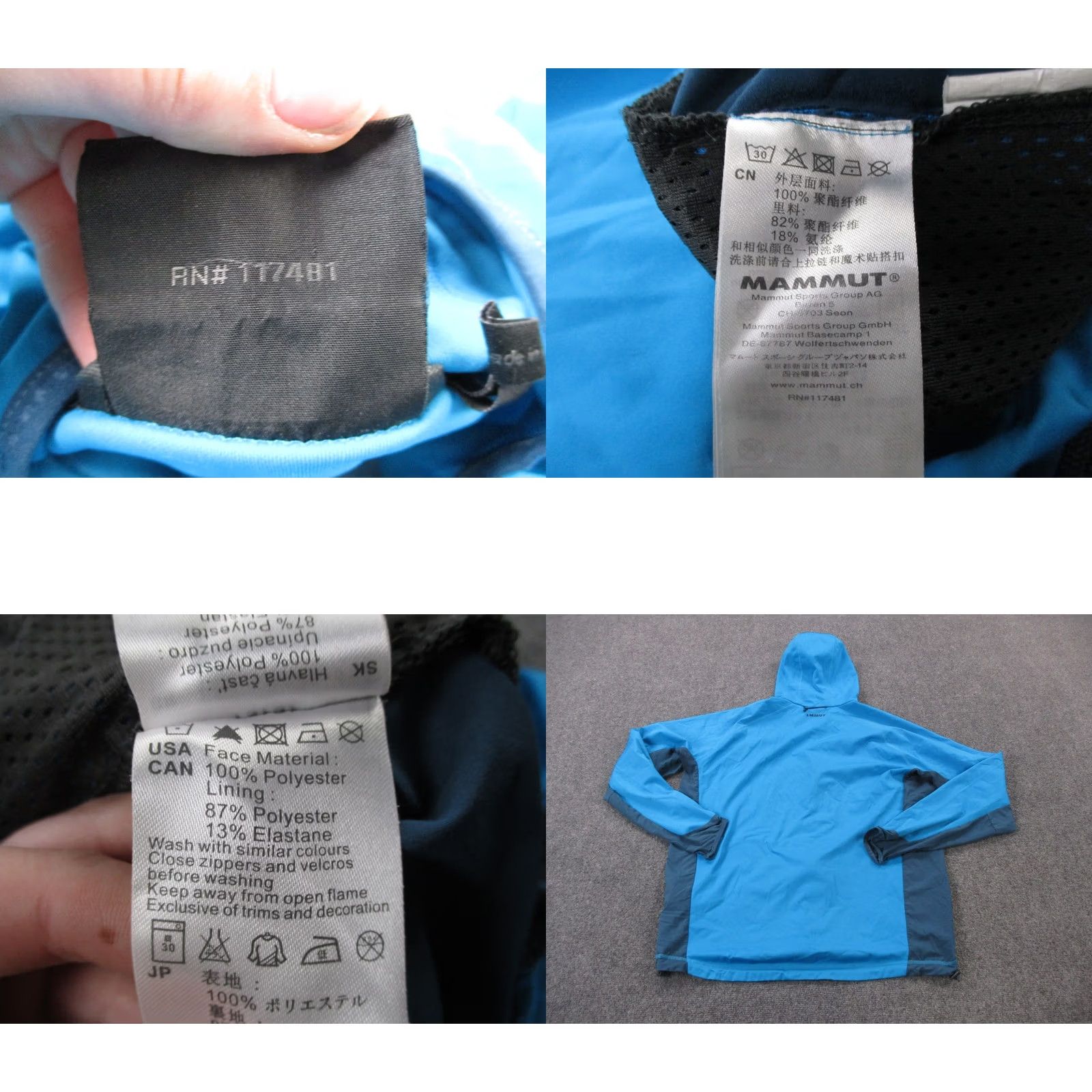 Mammut Mammut Jacket Mens 2XL Blue Outdoors Lightweight Travel Performance Hiking Windbreaker Hooded Zip Pockets Regular Size US XXL / EU 58 / 5 - 8 Thumbnail