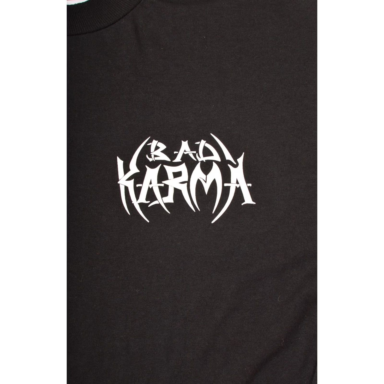 Vintage VINTAGE Rare Screen Stars Bad Karma Long Sleeve T-Shirt Mens L Black Rock Tee Size US L / EU 52-54 / 3 - 2 Thumbnail