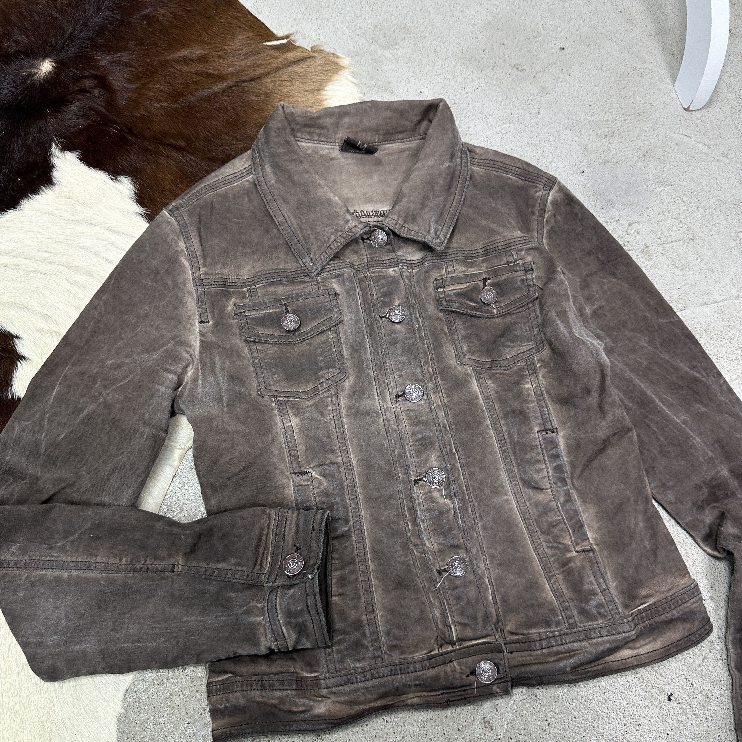 Vintage Vintage Casual Preppy Washed Fitted Jacket Y2K Size M / US 6-8 / IT 42-44 - 3 Thumbnail