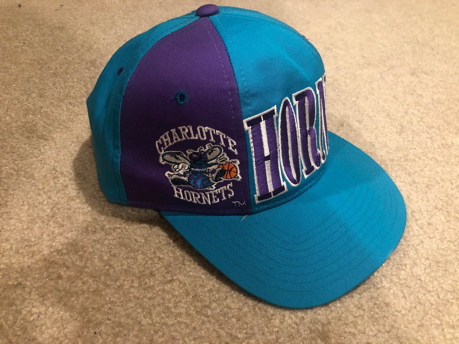 Starter Vintage 90s 90S Charlotte Hornets NBA SnapBack Hat Cap Size ONE SIZE - 3 Thumbnail
