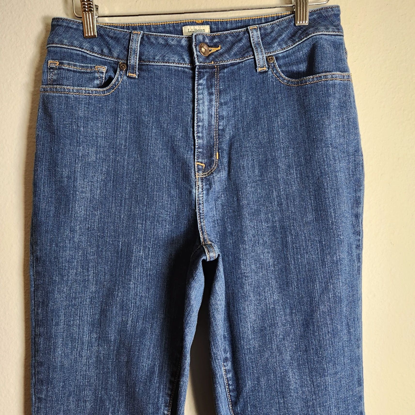 Vintage L.L. Bean Jeans Womens True Shape Classic Fit High Rise Bootcut Leg 10 MT Blue Cotton Blend Denim 5-Pocket Mens? Girls? Size 32" / US 10 / IT 46 - 3 Thumbnail