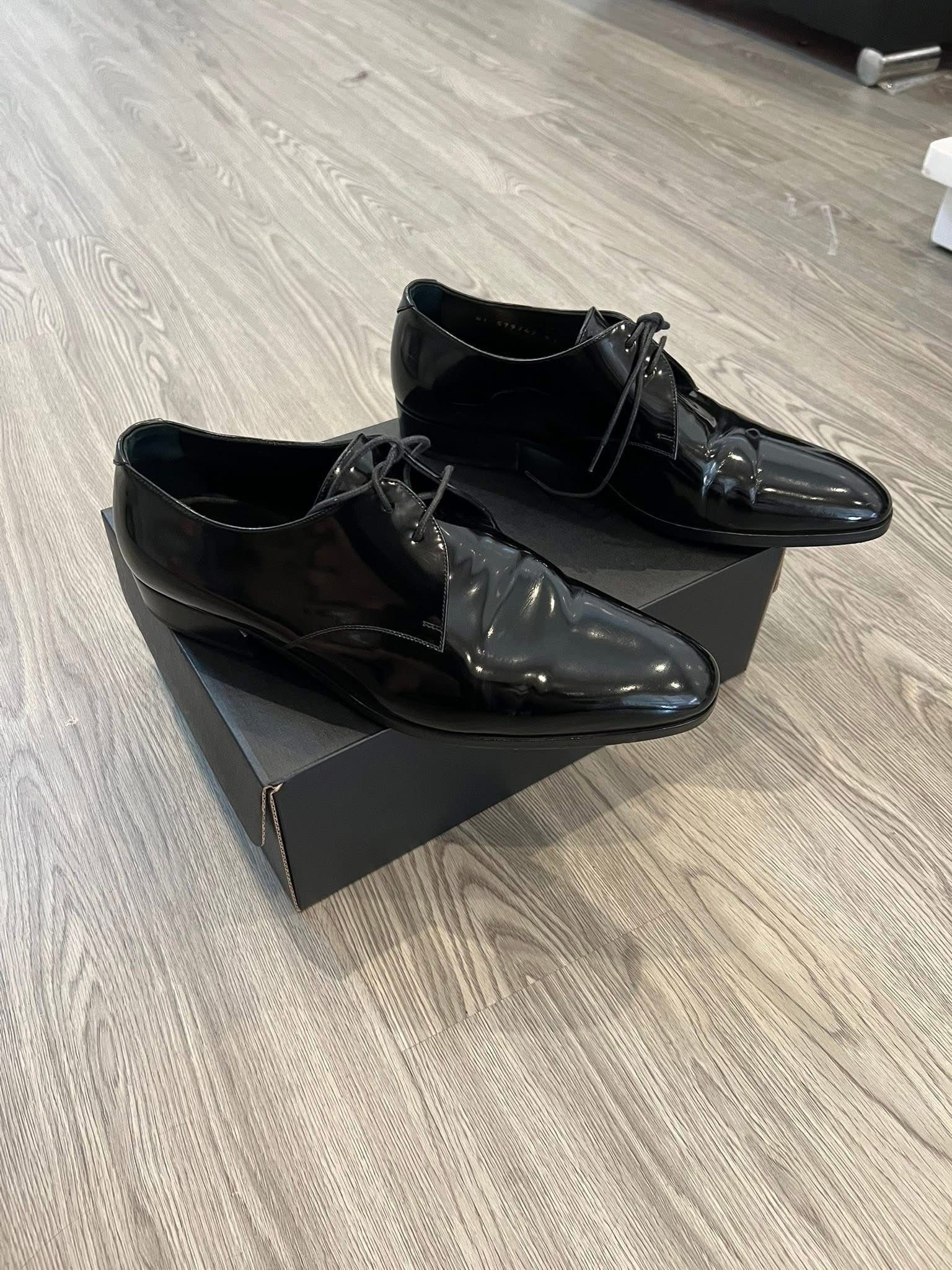 Saint Laurent Paris SAINT LAURENT SHINY LEATHER DERBY SHOES - IT41 Size US 8 / EU 41 - 1 Thumbnail