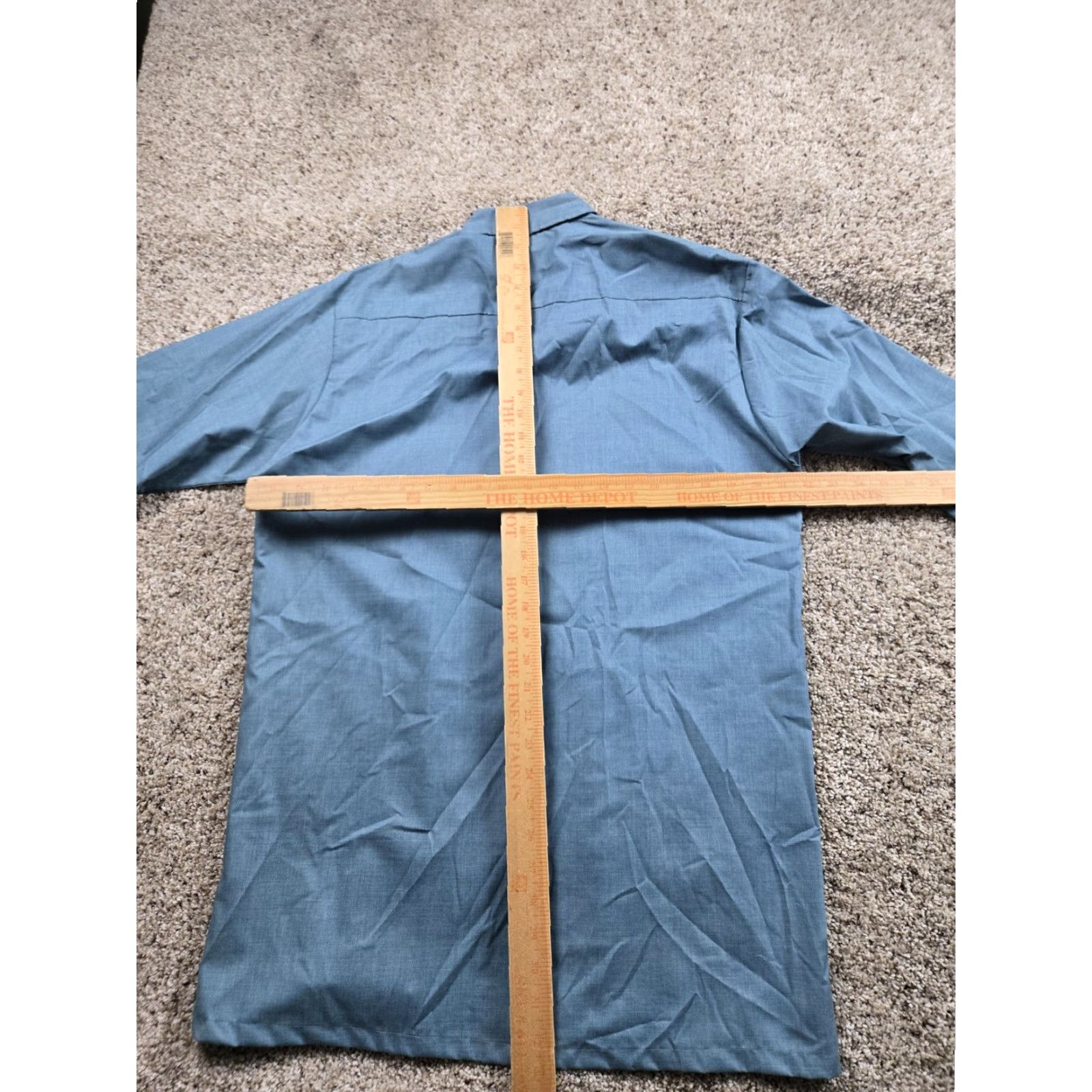 Vintage VINTAGE TownCraft Shirt Mens Medium Blue Long Sleeve Loop Collar Pockets 60s Rockabilly Size US M / EU 48-50 / 2 - 7 Thumbnail