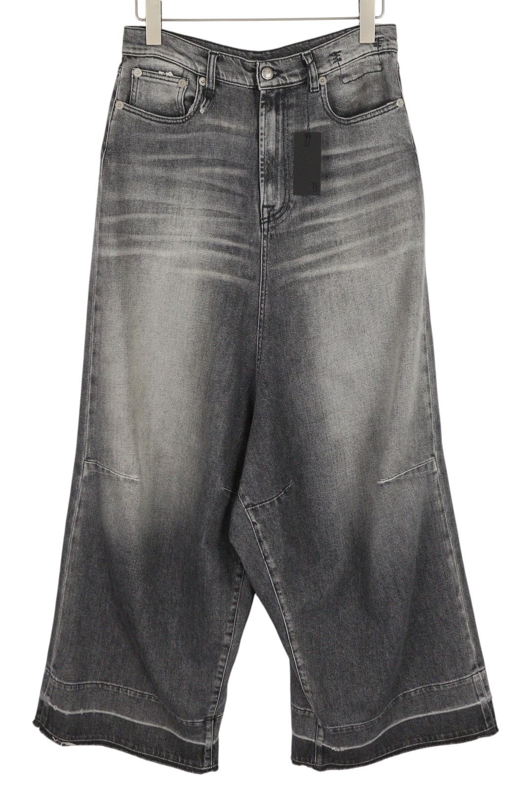 R13 JESSE 27 Vintage Grey Wide Drop Crotch Washed 85462 Size 27" / US 4 / IT 40 - 2 Thumbnail