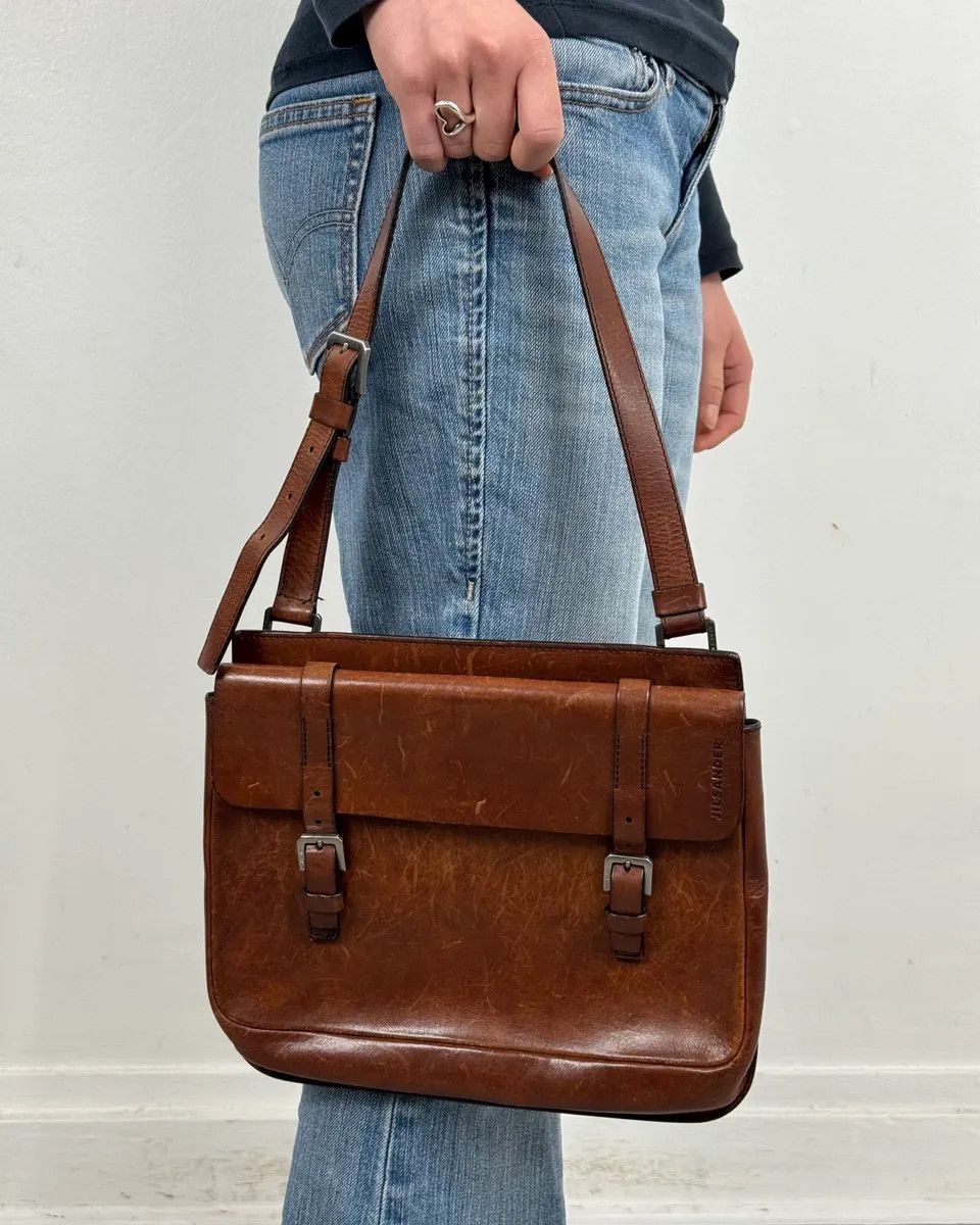 Jil Sander Jil Sander Brown Leather Handle Bag Size ONE SIZE - 3 Thumbnail
