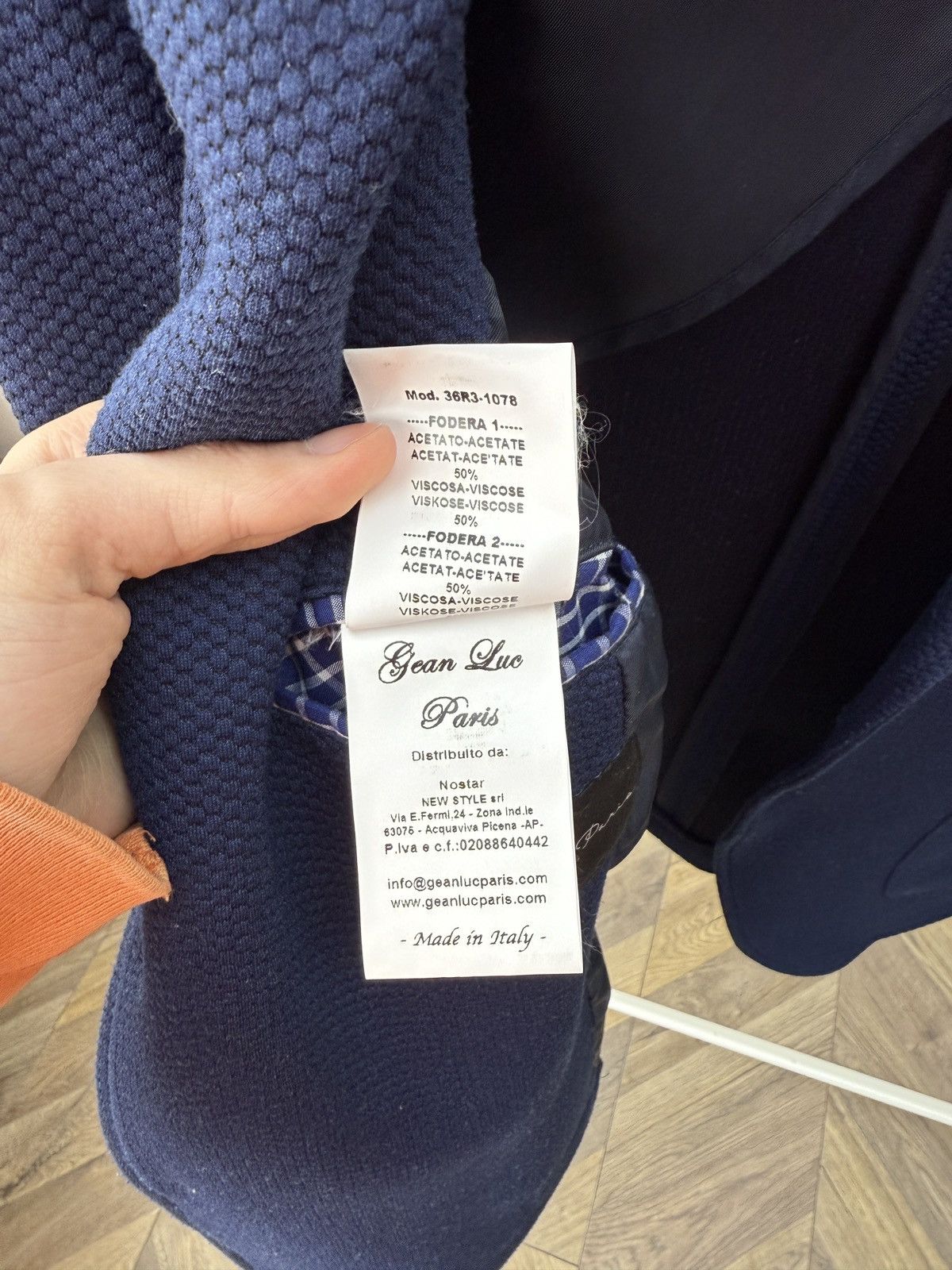 Other Vintage Jean Luc Paris Blue Textured Blazer Size 48R - 9 Thumbnail