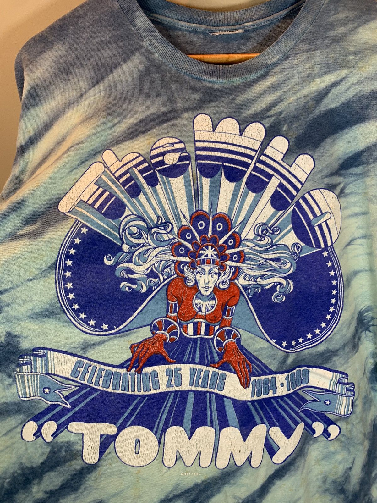 Band Tees × Vintage *RARE* Vintage 80s The Who Tommy Single Stitch Tie-Dye Shirt Size US L / EU 52-54 / 3 - 2 Thumbnail